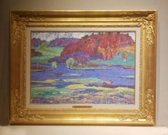La forêt rouge, V. Templin, peinture/panneau, expressionniste 