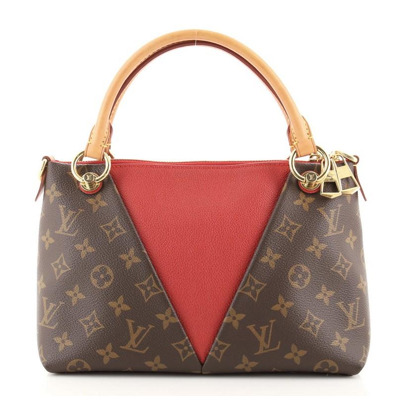 Brown V Tote Monogram Canvas and Leather BB