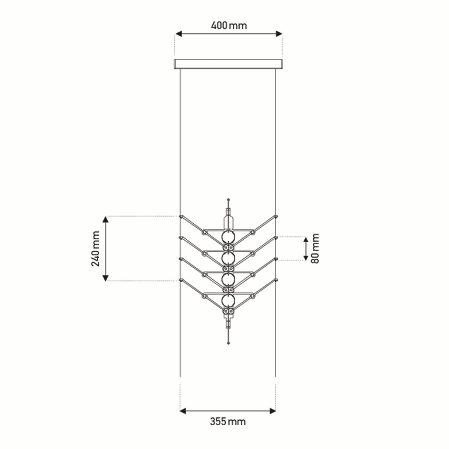 Aluminum V-V-V 6 Modules, Space Separating Light/Wall Light, Europe, by Vantot For Sale