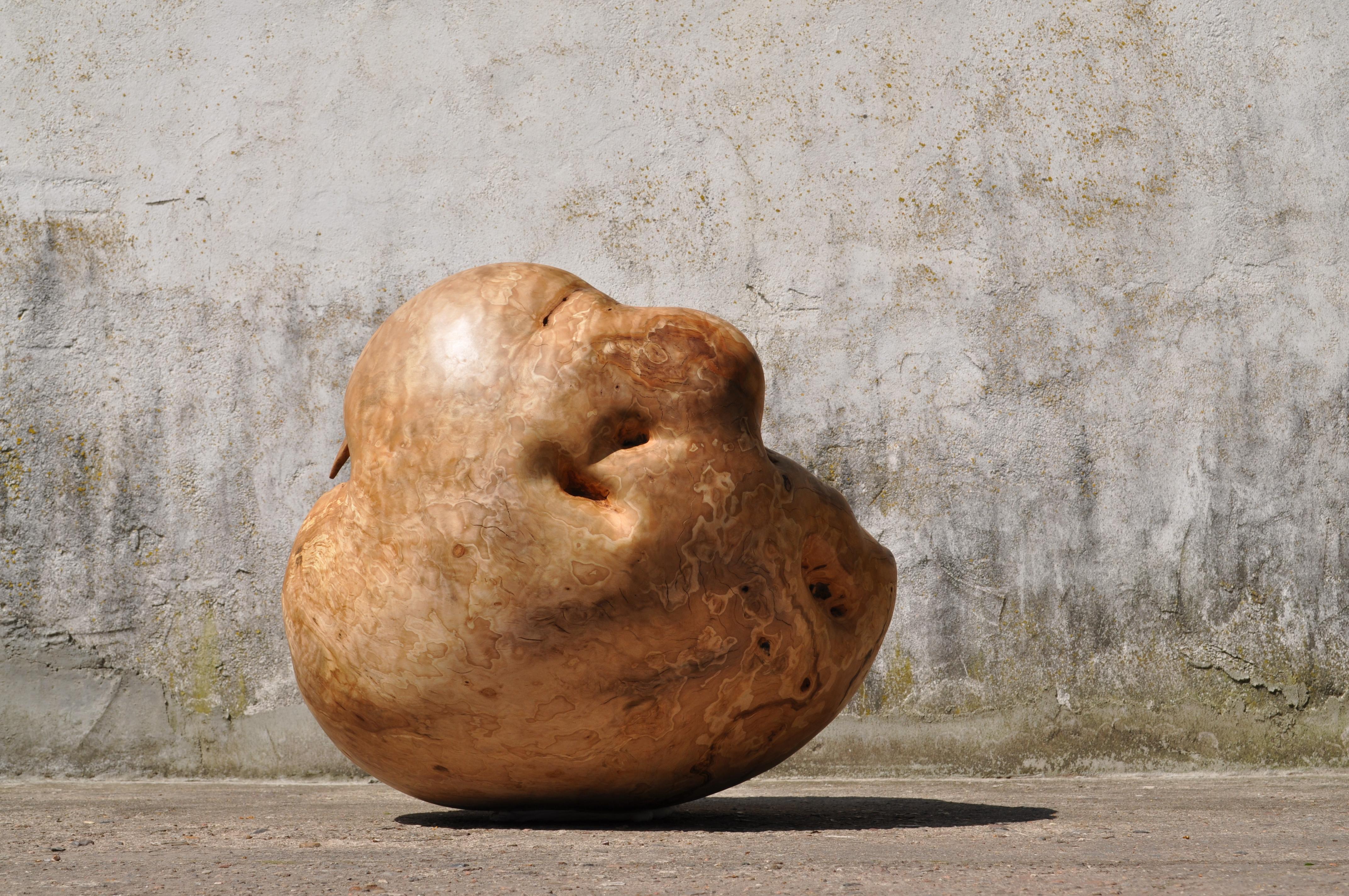 Contemporary V1346 Vessel in Natural Beech Wood by Jörg Pietschmann For Sale