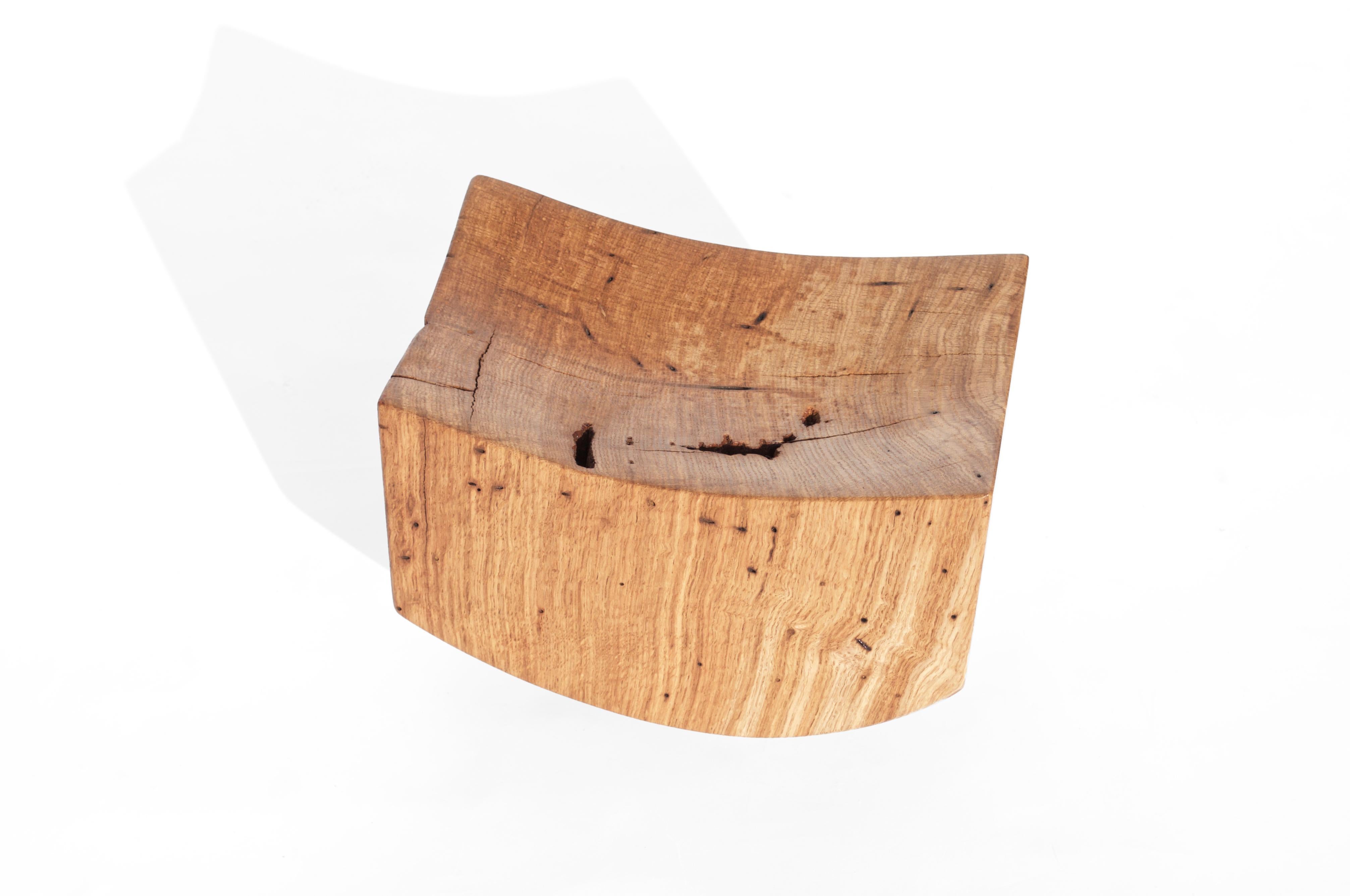 Contemporary V21044 Vessel in Natural Oak Wood by Jörg Pietschmann For Sale