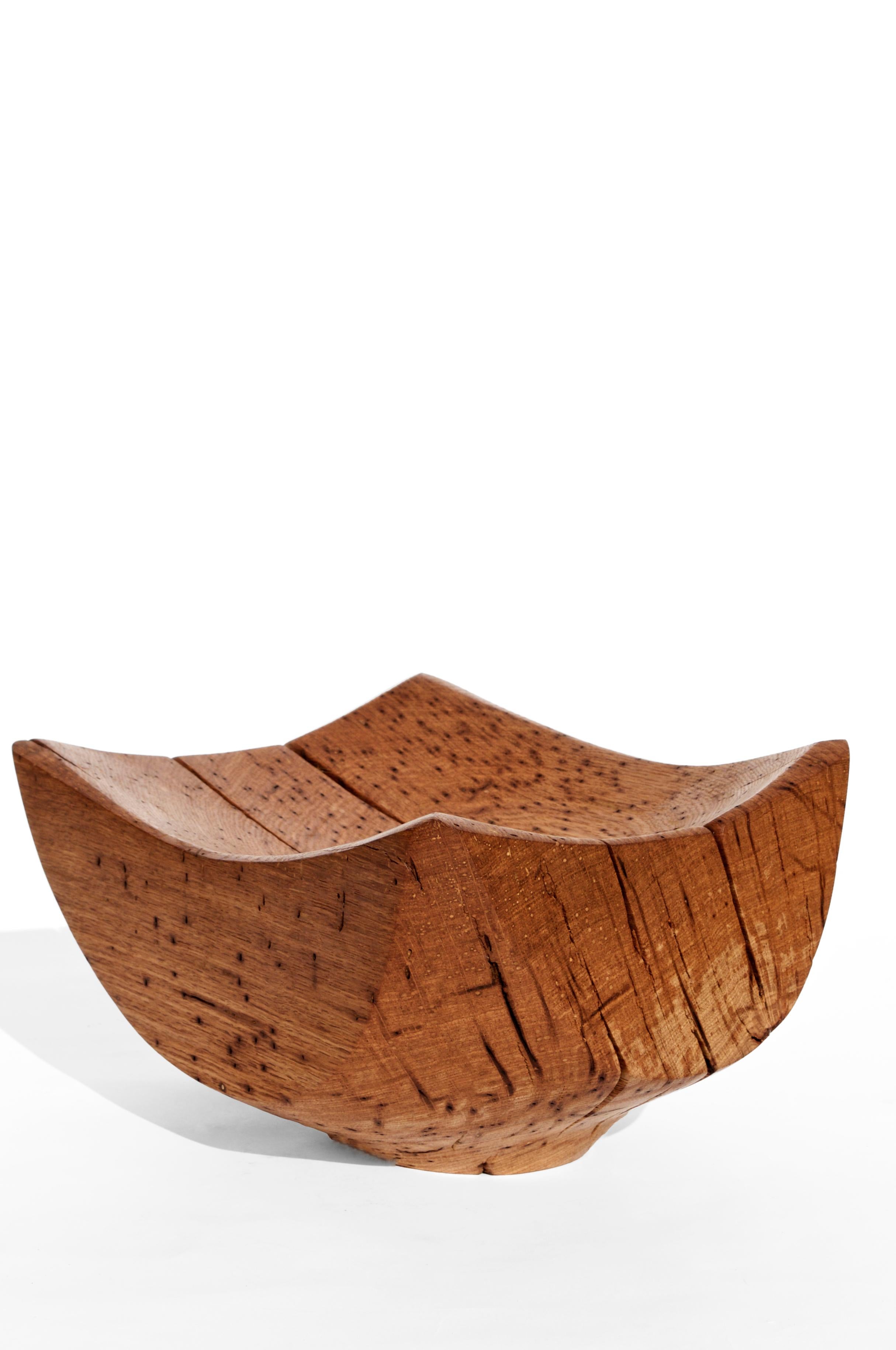 V21074 Vessel in Natural Oak Wood by Jörg Pietschmann For Sale 3