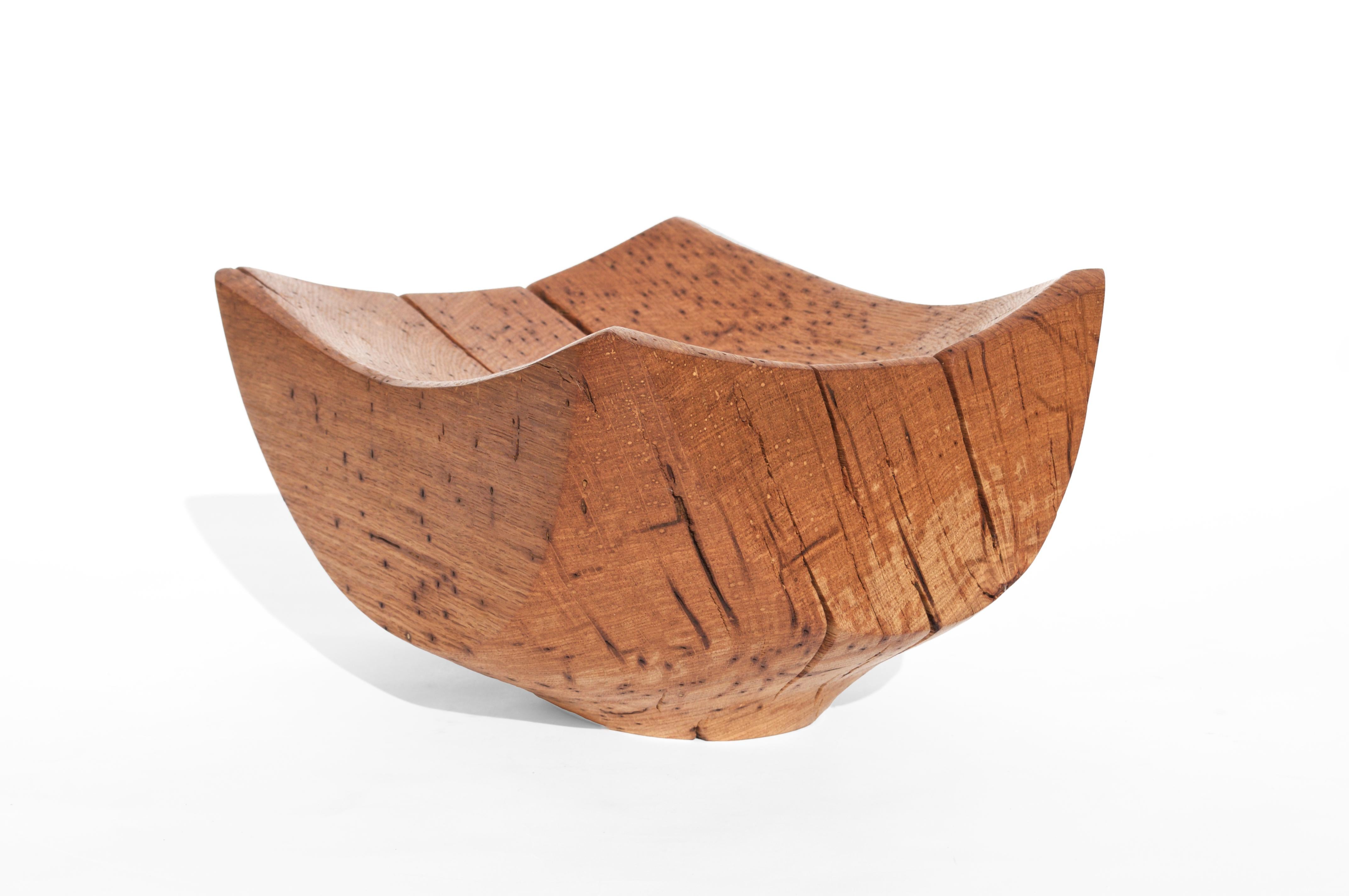 V21074 Vessel in Natural Oak Wood by Jörg Pietschmann For Sale 4