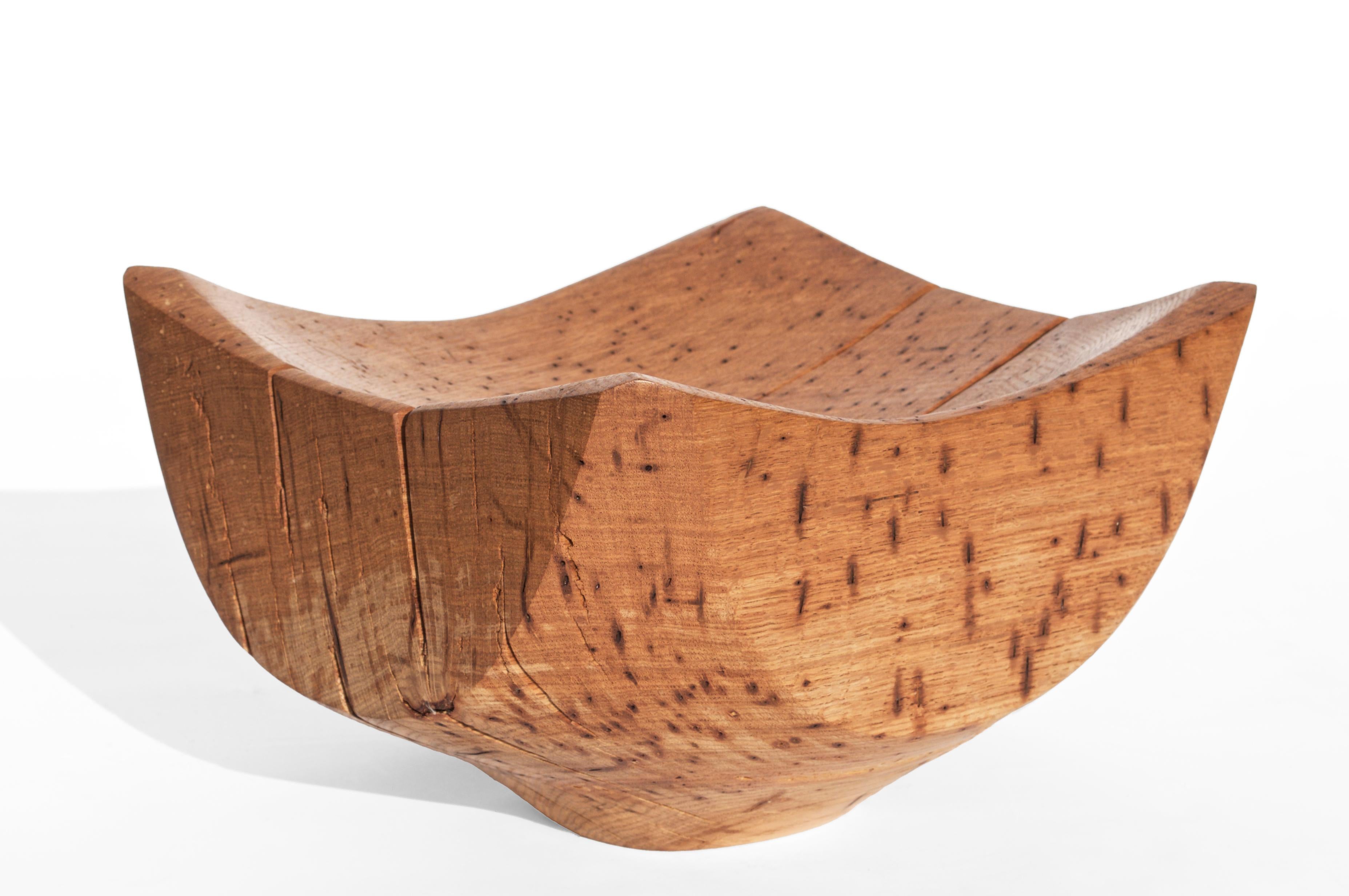 V21074 Vessel in Natural Oak Wood by Jörg Pietschmann For Sale 6