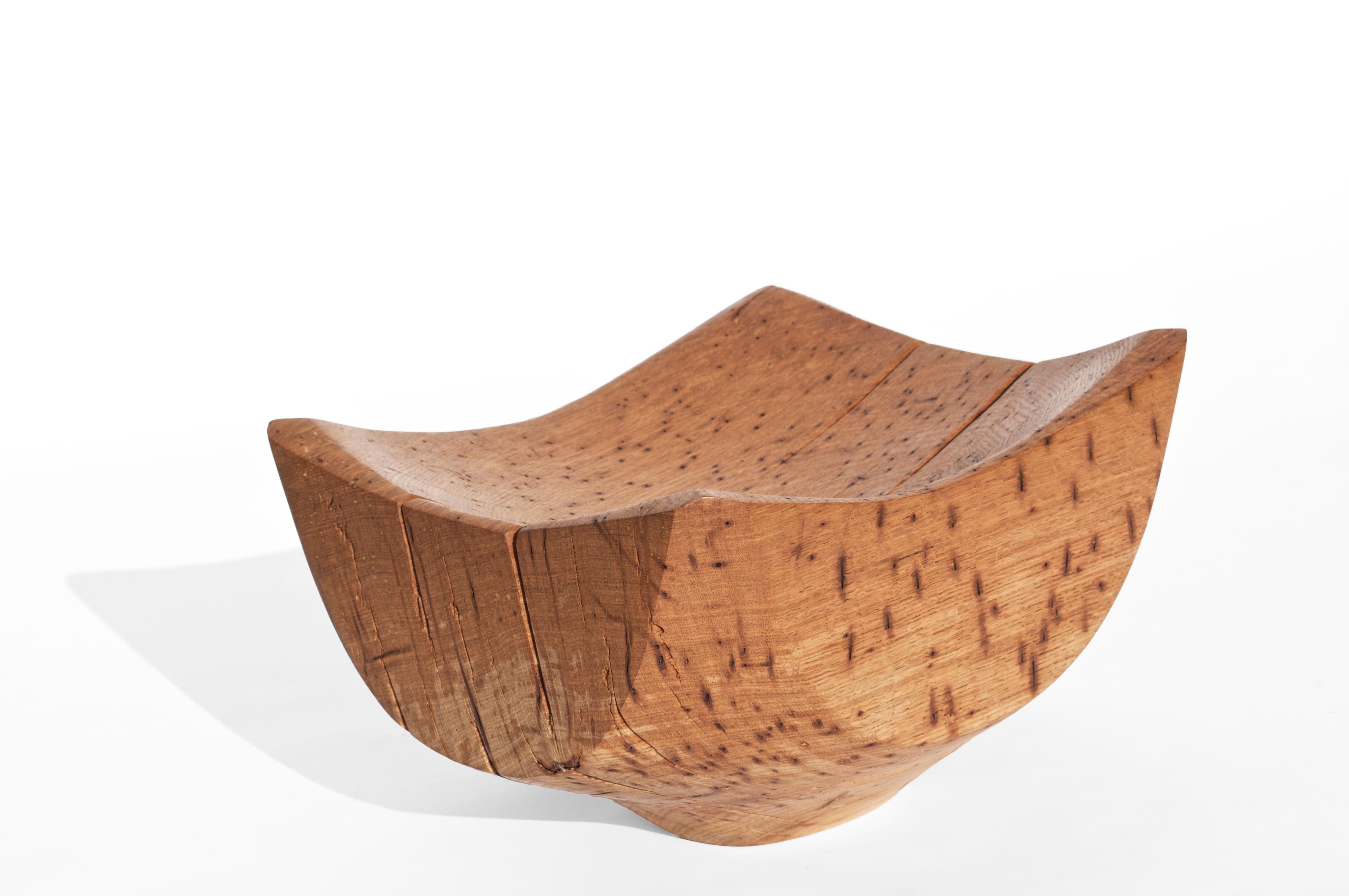 V21074 Vessel in Natural Oak Wood by Jörg Pietschmann For Sale 7