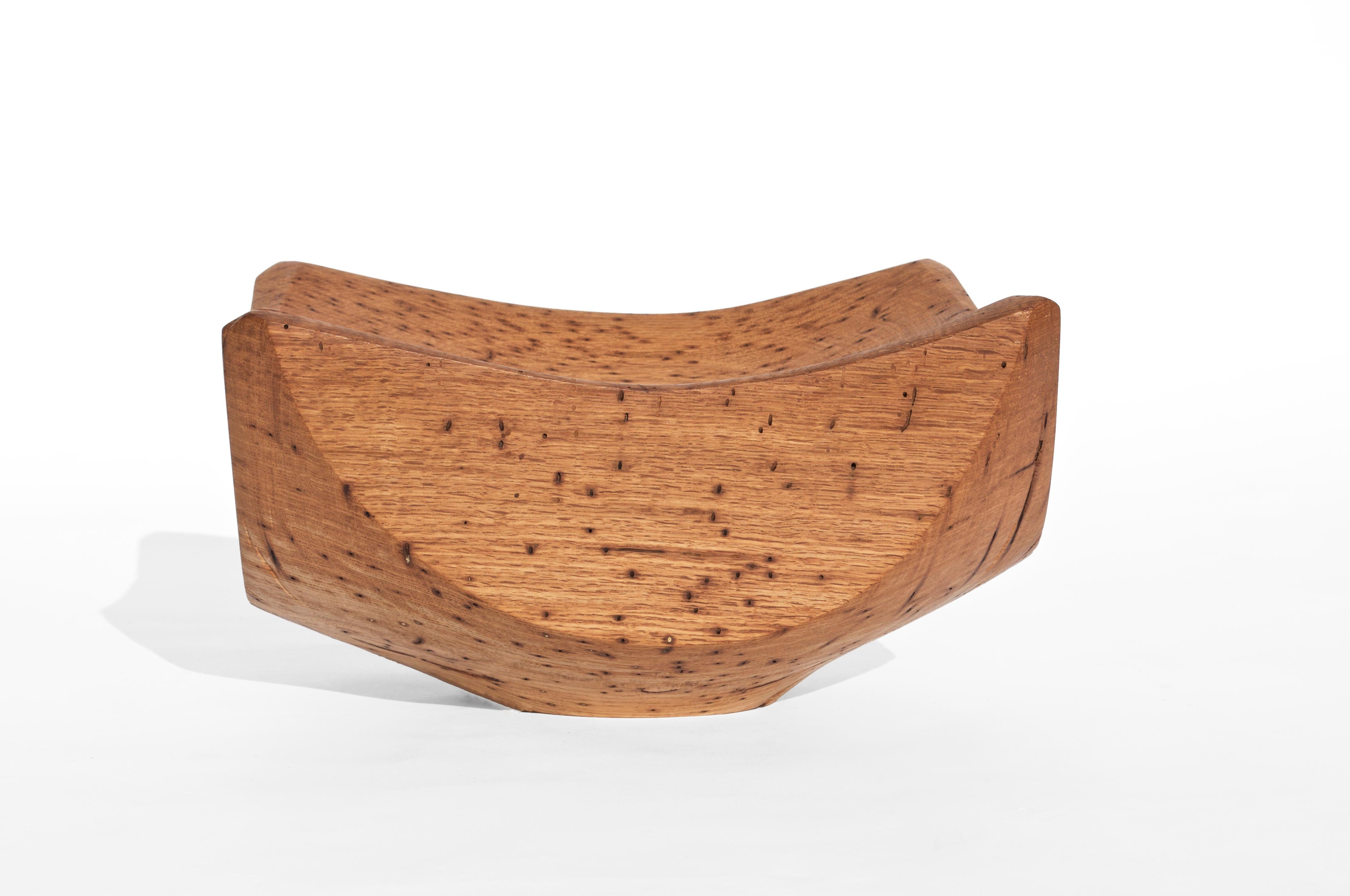Contemporary V21074 Vessel in Natural Oak Wood by Jörg Pietschmann For Sale