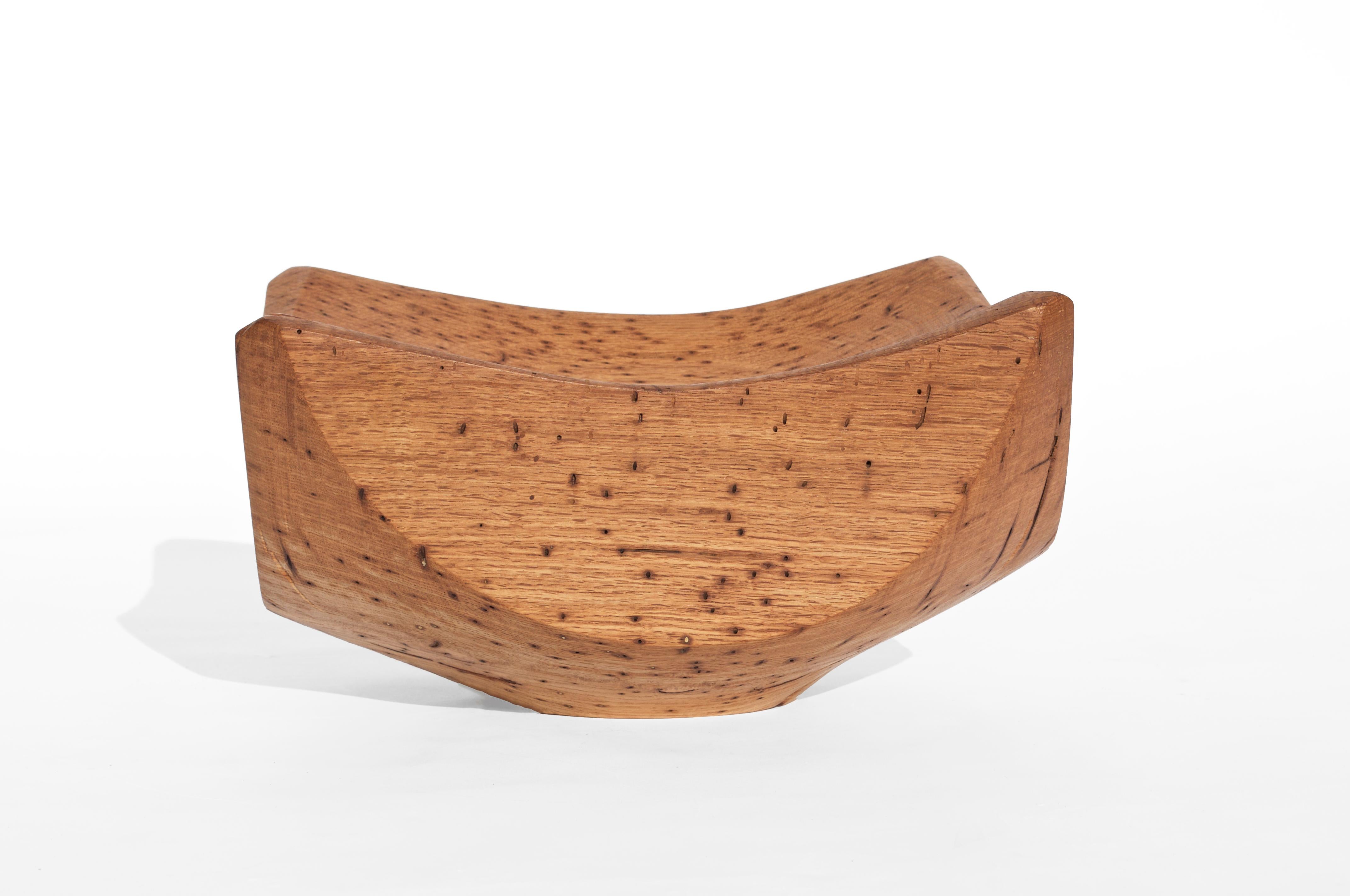 V21074 Vessel in Natural Oak Wood by Jörg Pietschmann For Sale 1