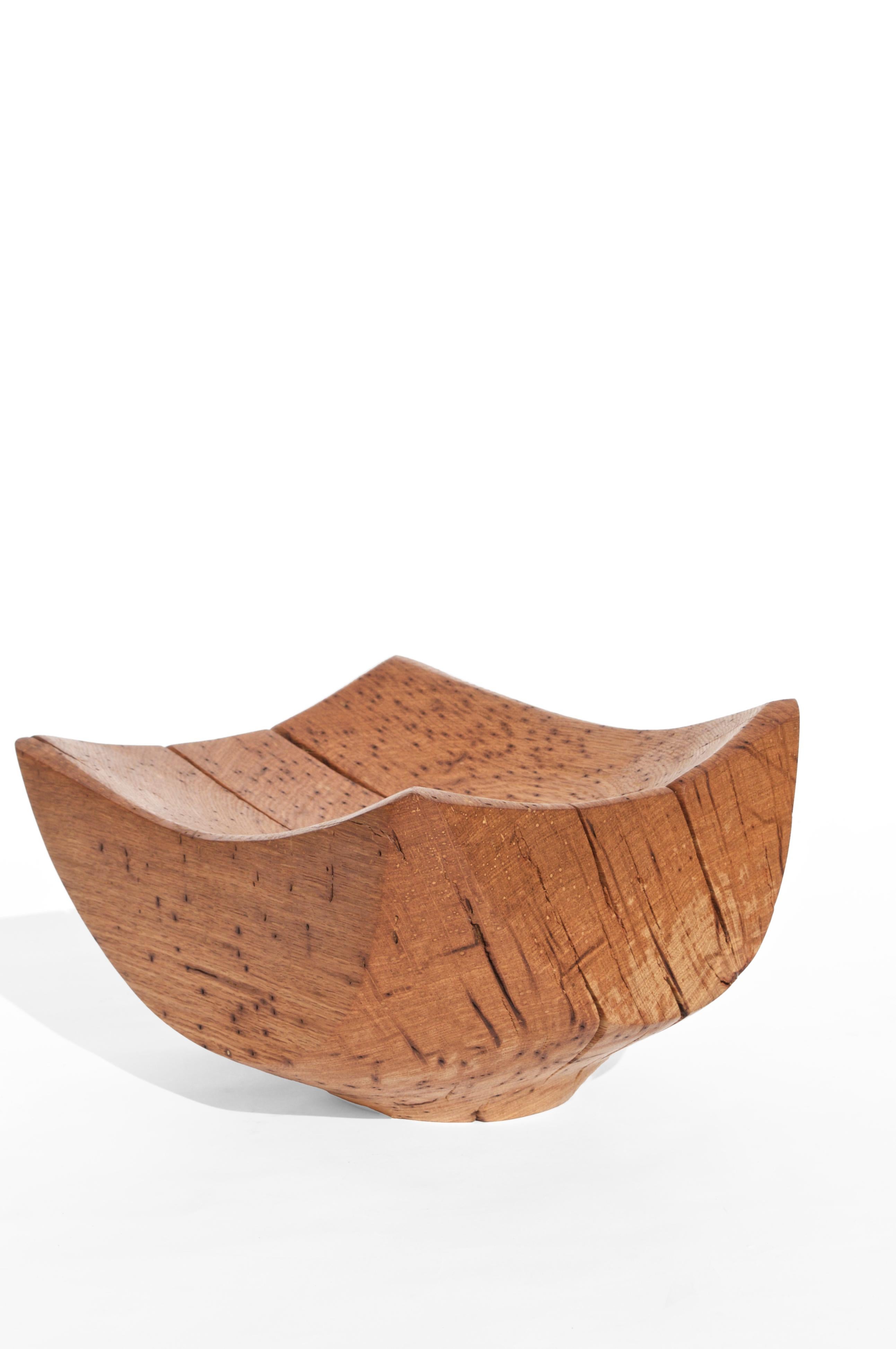 V21074 Vessel in Natural Oak Wood by Jörg Pietschmann For Sale 2