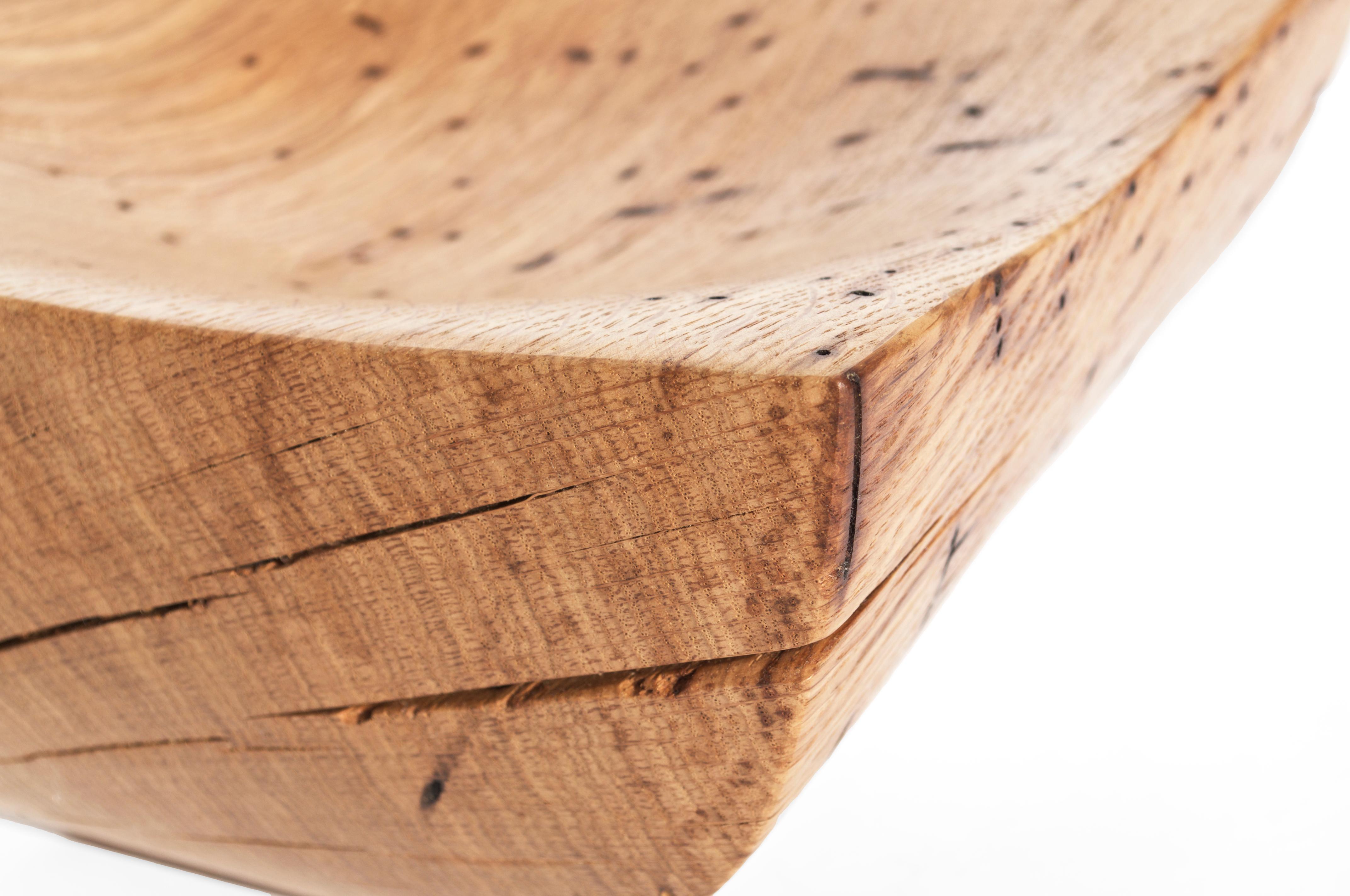 German V21084 Vessel in Natural Oak Wood by Jörg Pietschmann For Sale
