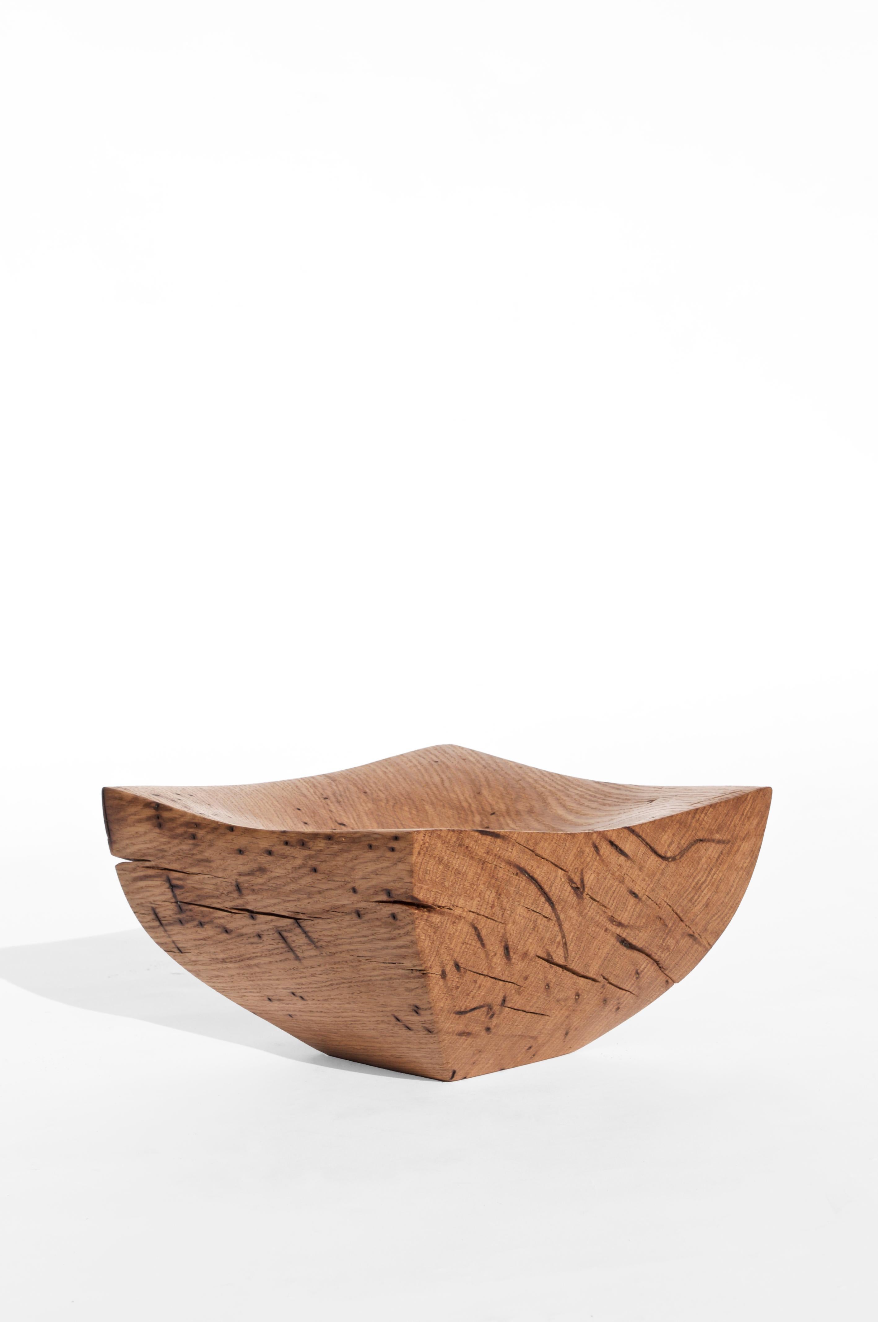 V21084 Vessel in Natural Oak Wood by Jörg Pietschmann For Sale 2