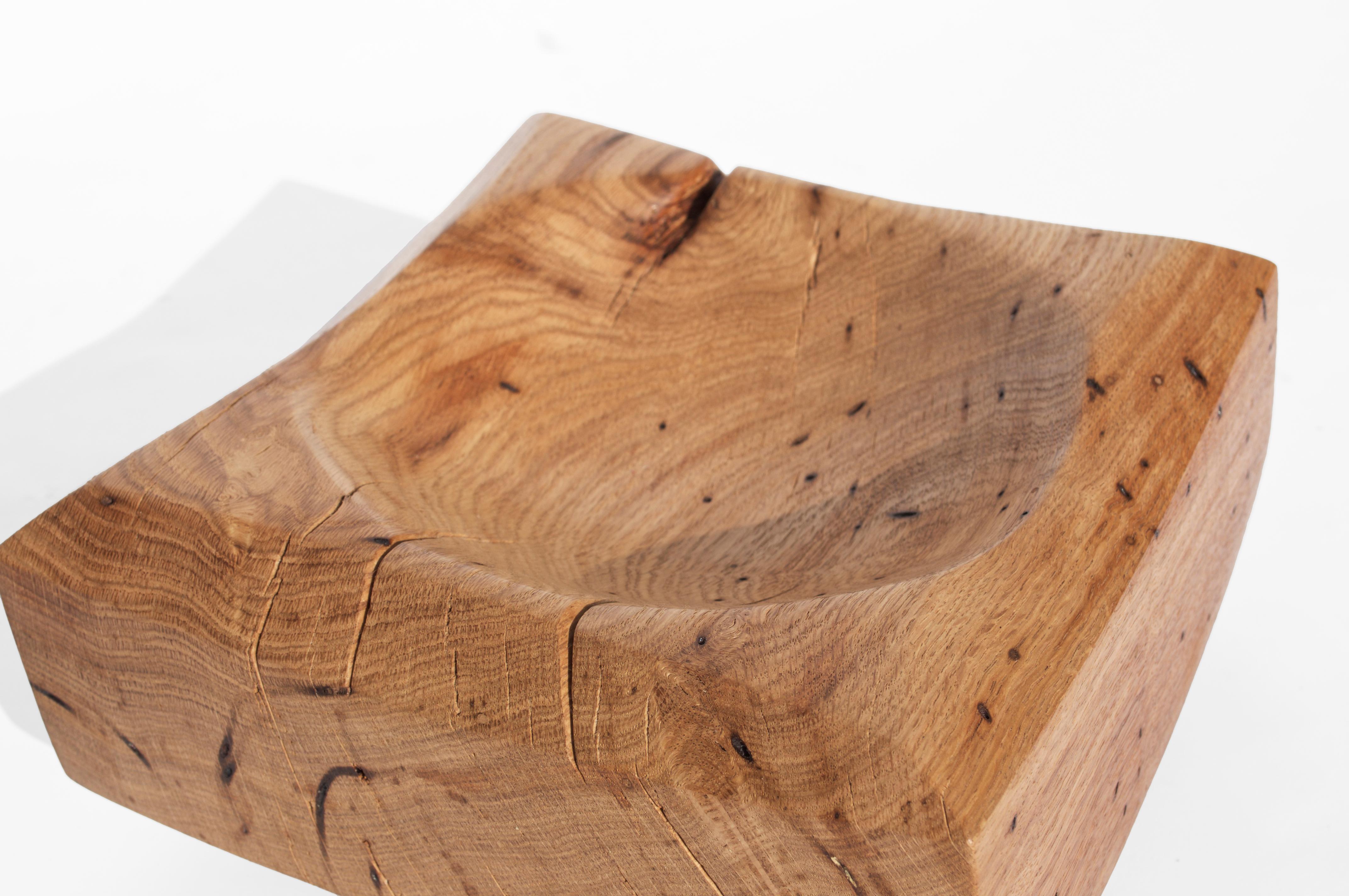German V21094 Vessel in Natural Oak Wood by Jörg Pietschmann For Sale