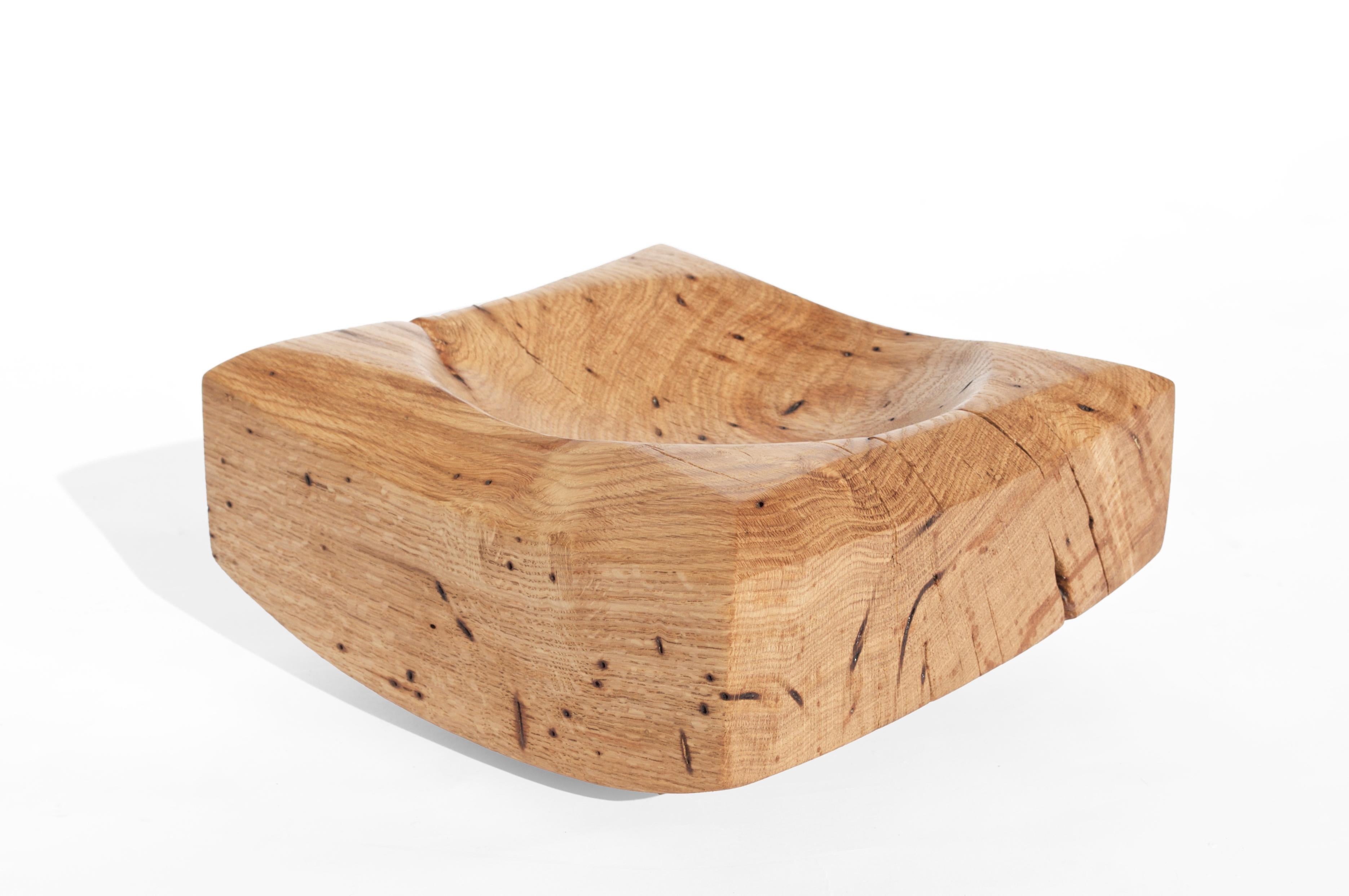 Contemporary V21094 Vessel in Natural Oak Wood by Jörg Pietschmann For Sale