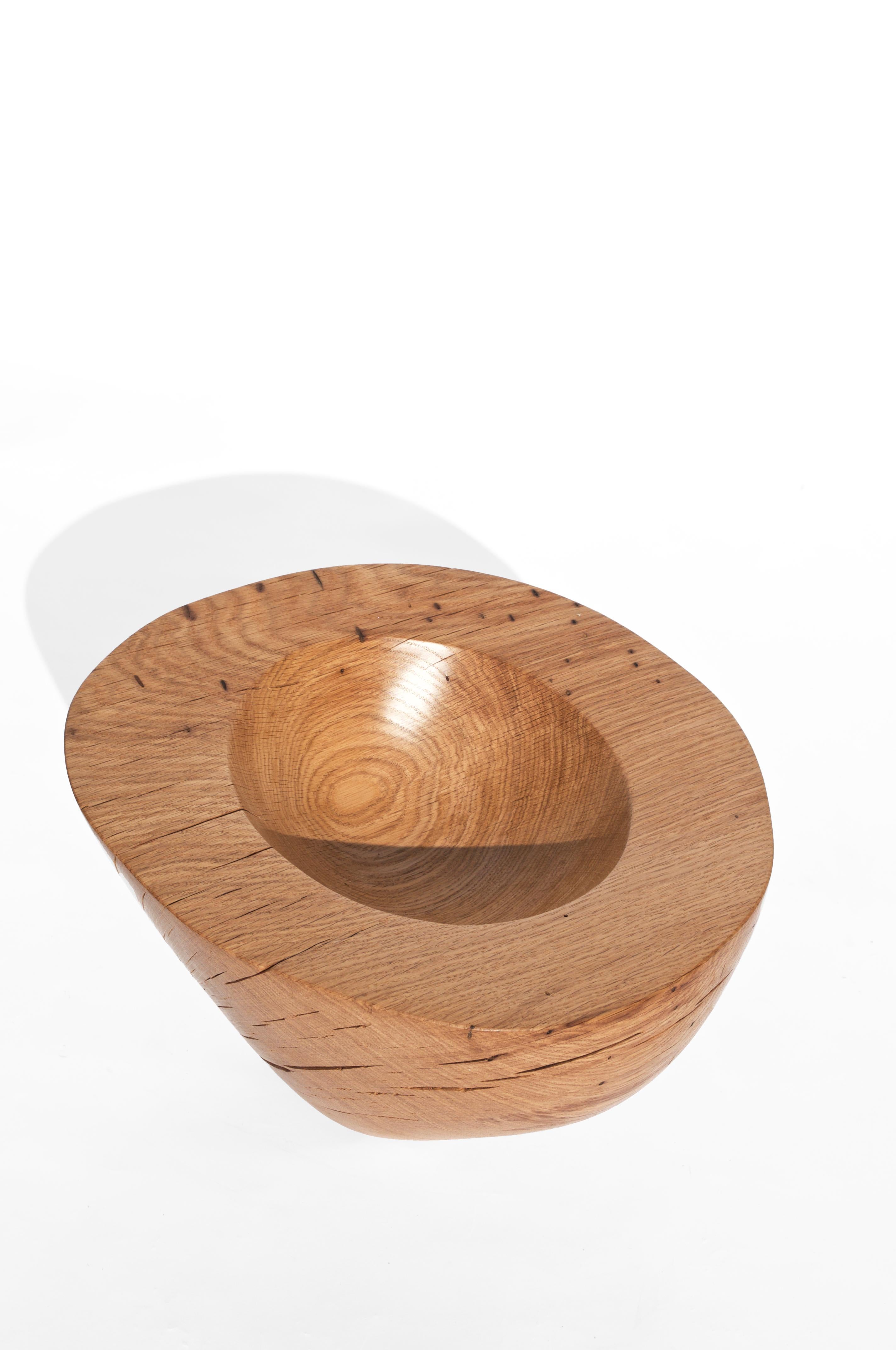 V21114 Vessel in Natural Oak Wood by Jörg Pietschmann For Sale 3