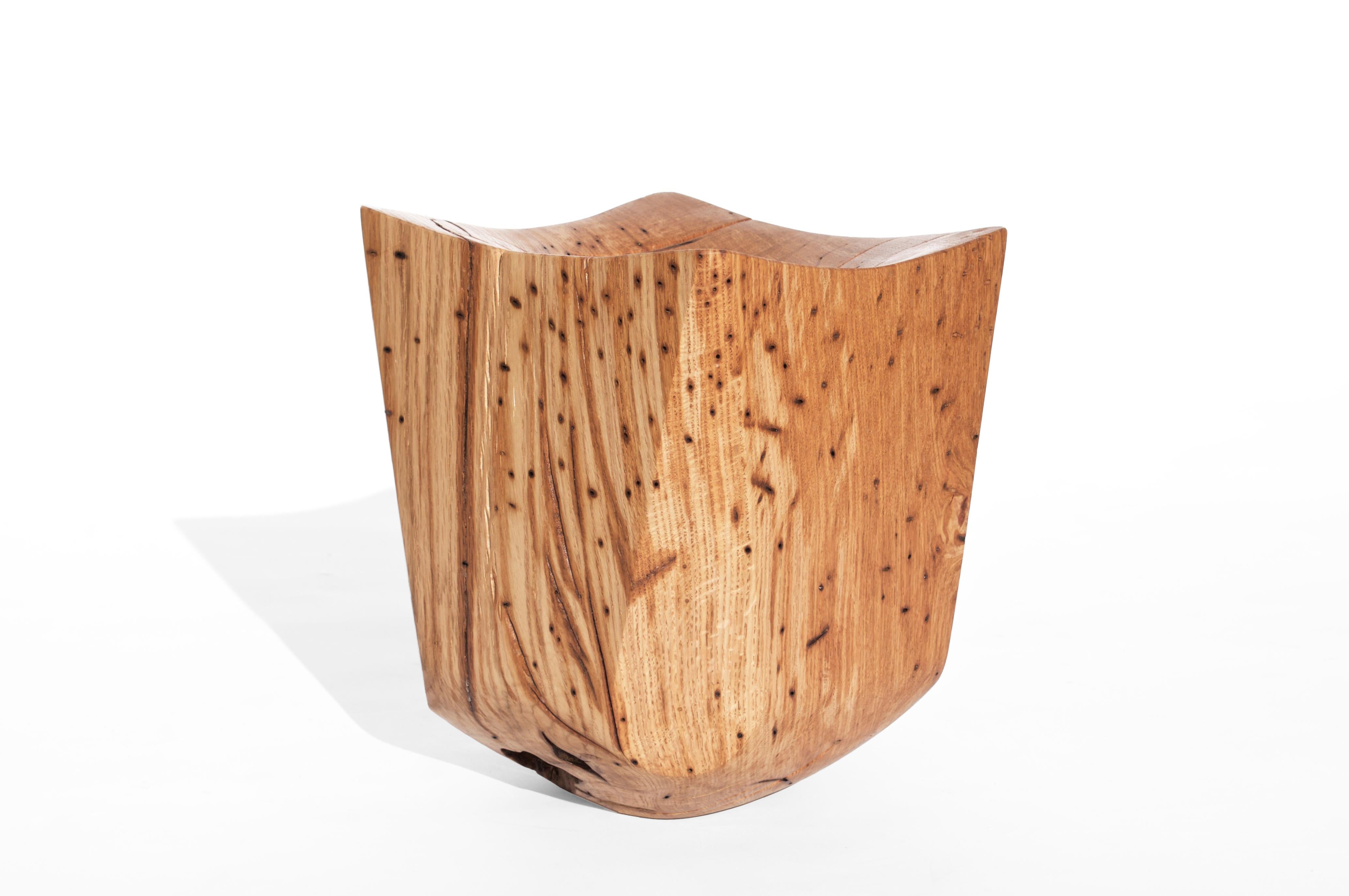 Contemporary V21124 Vessel in Natural Oak Wood by Jörg Pietschmann For Sale