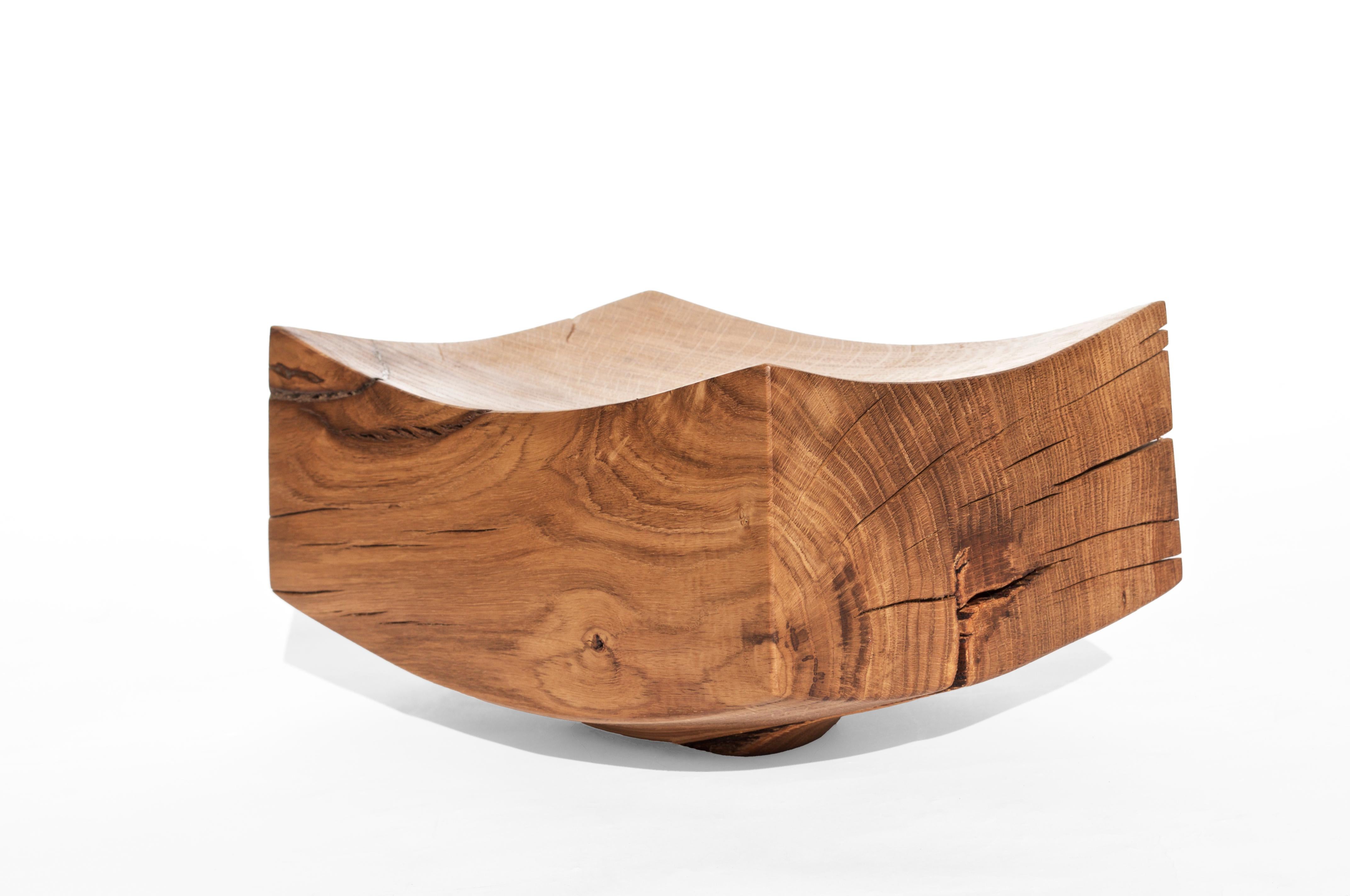 V21144 Vessel in Natural Oak Wood by Jörg Pietschmann For Sale 3