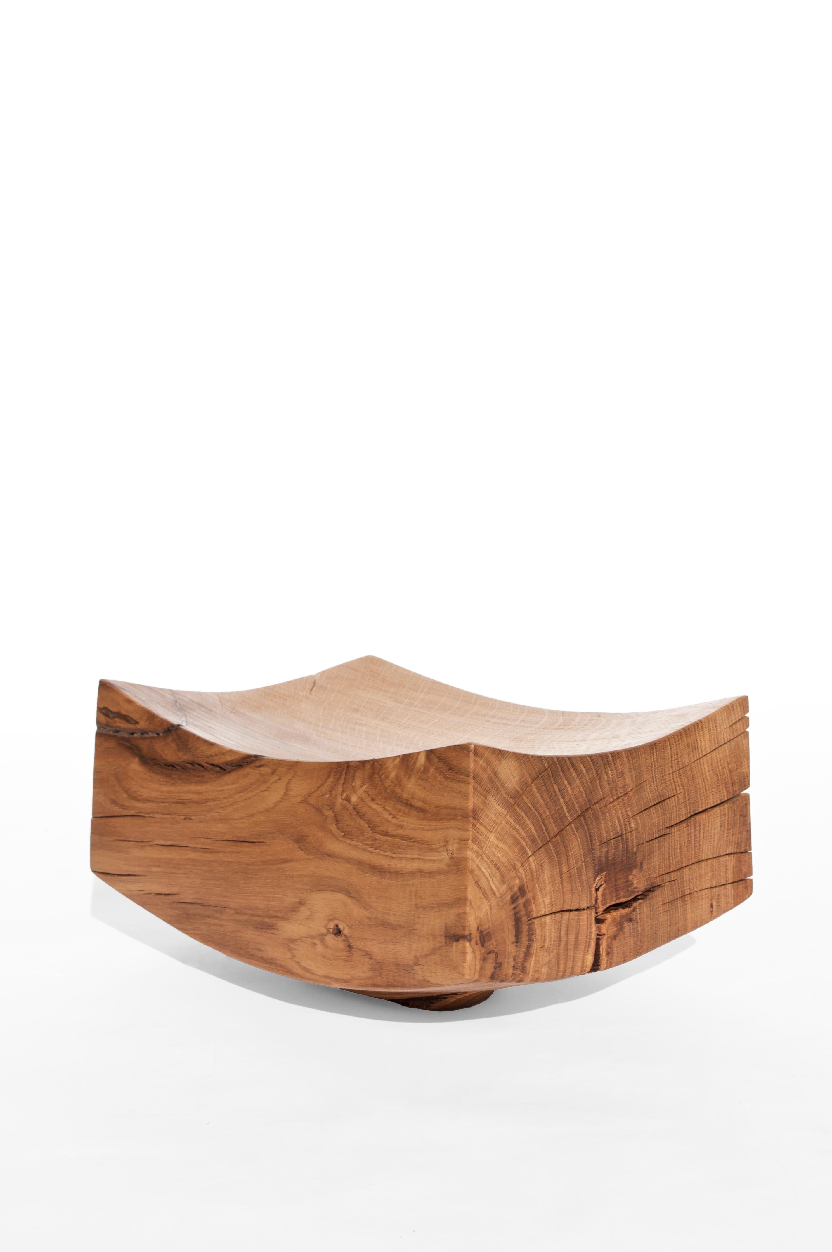 V21144 Vessel in Natural Oak Wood by Jörg Pietschmann For Sale 4