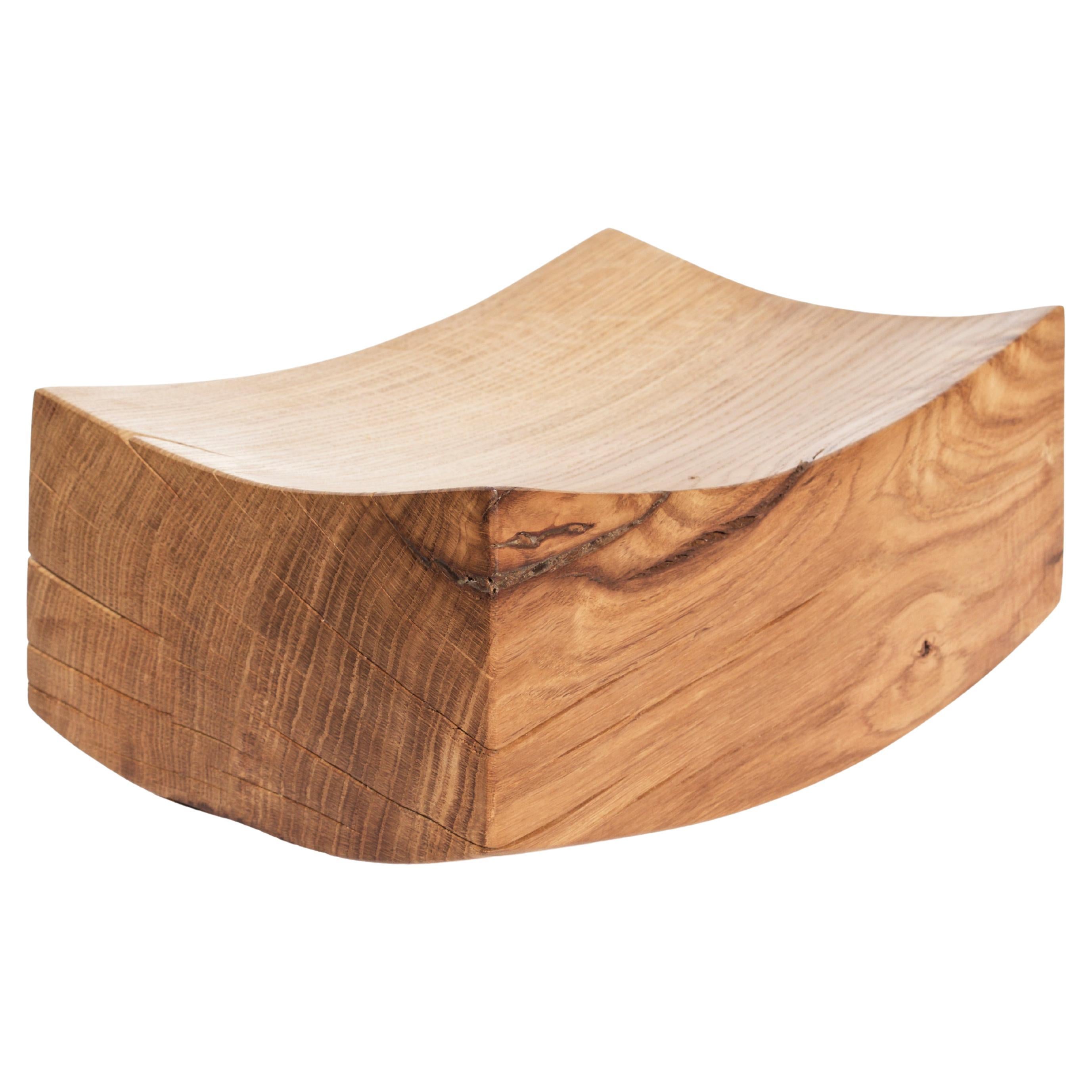 V21144 Vessel in Natural Oak Wood by Jörg Pietschmann For Sale