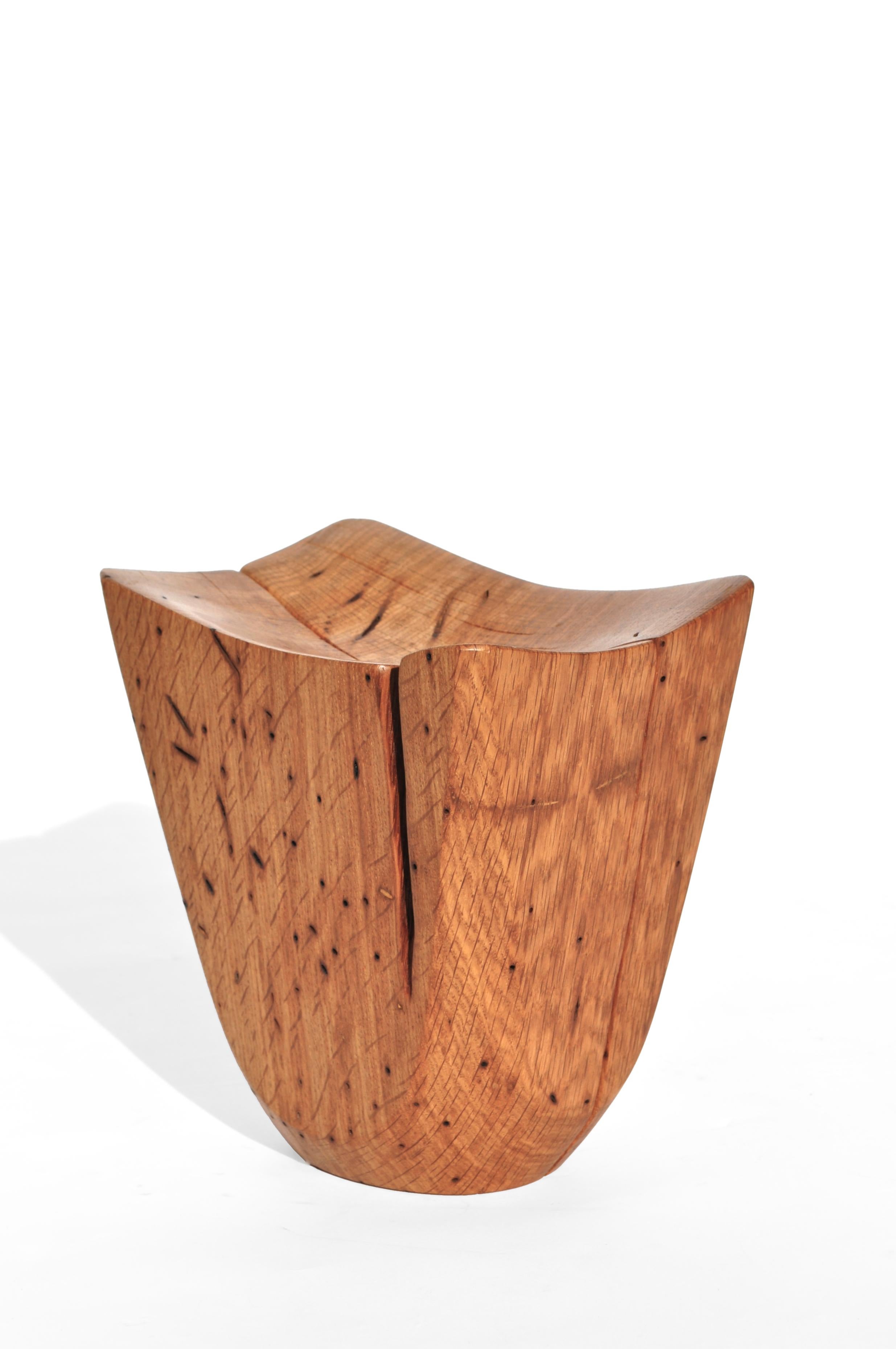 V21174 Vessel in Natural Oak Wood by Jörg Pietschmann For Sale 3