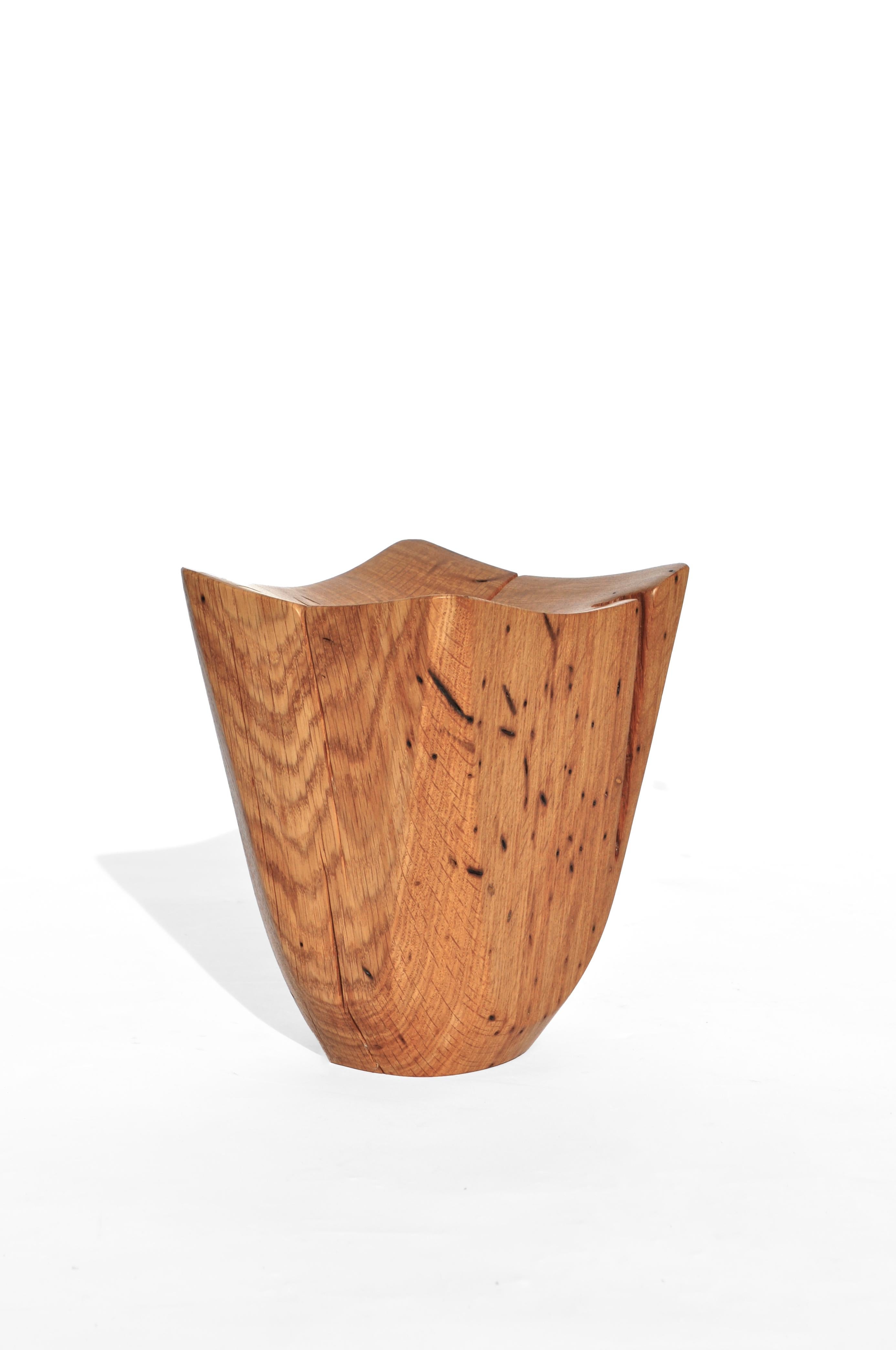 German V21174 Vessel in Natural Oak Wood by Jörg Pietschmann For Sale