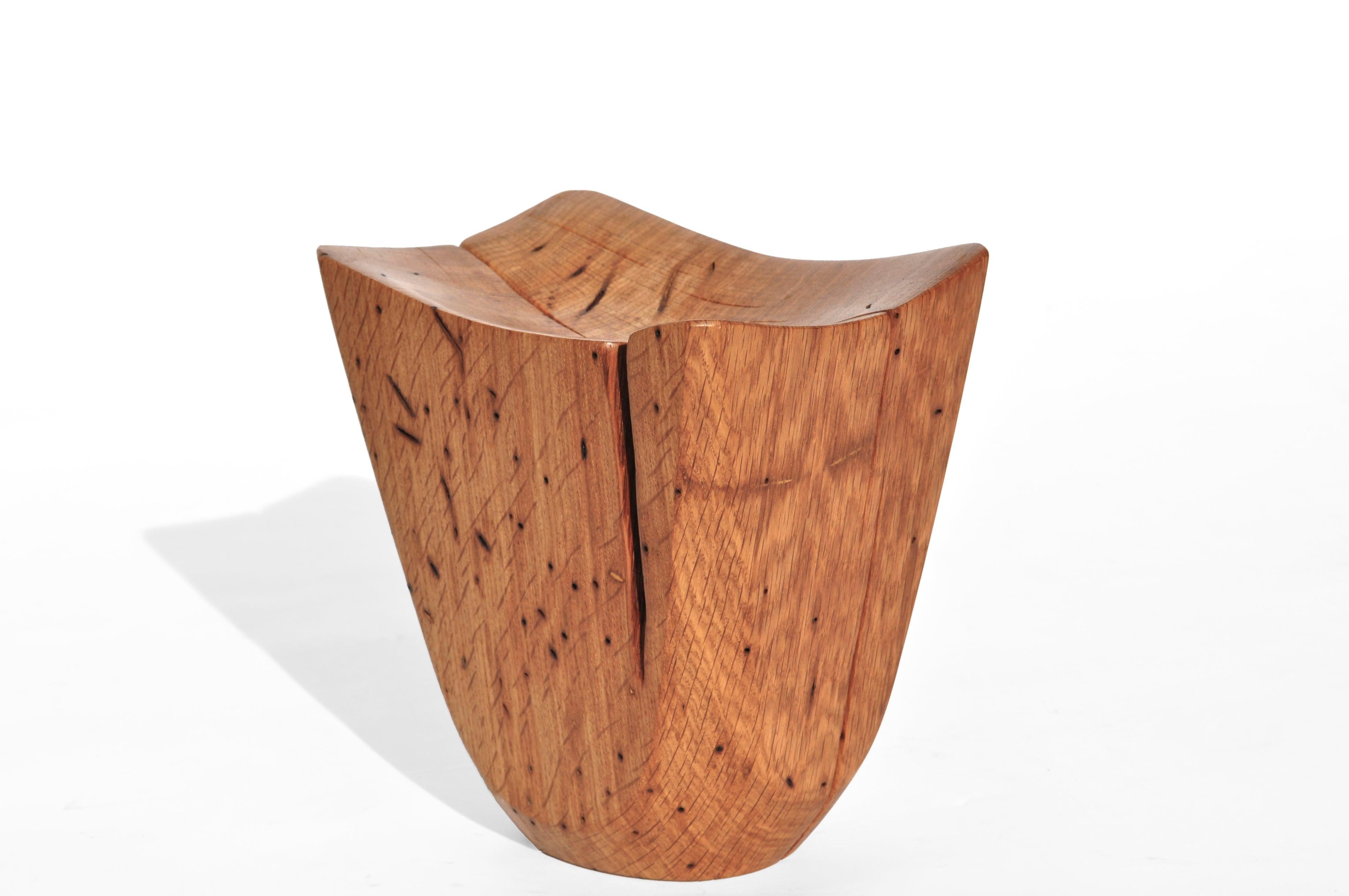 V21174 Vessel in Natural Oak Wood by Jörg Pietschmann For Sale 2