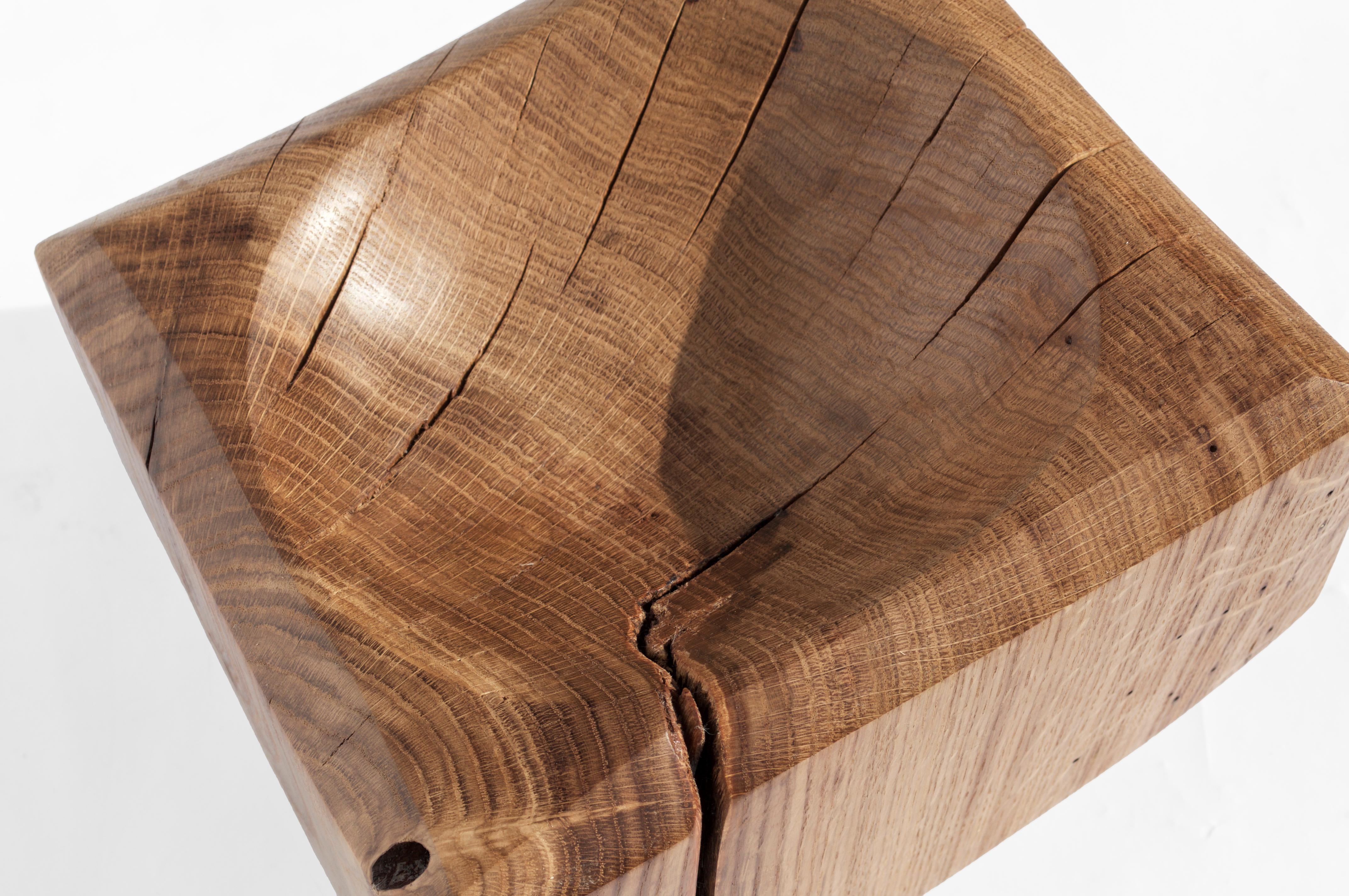German V21184 Vessel in Natural Oak Wood by Jörg Pietschmann For Sale
