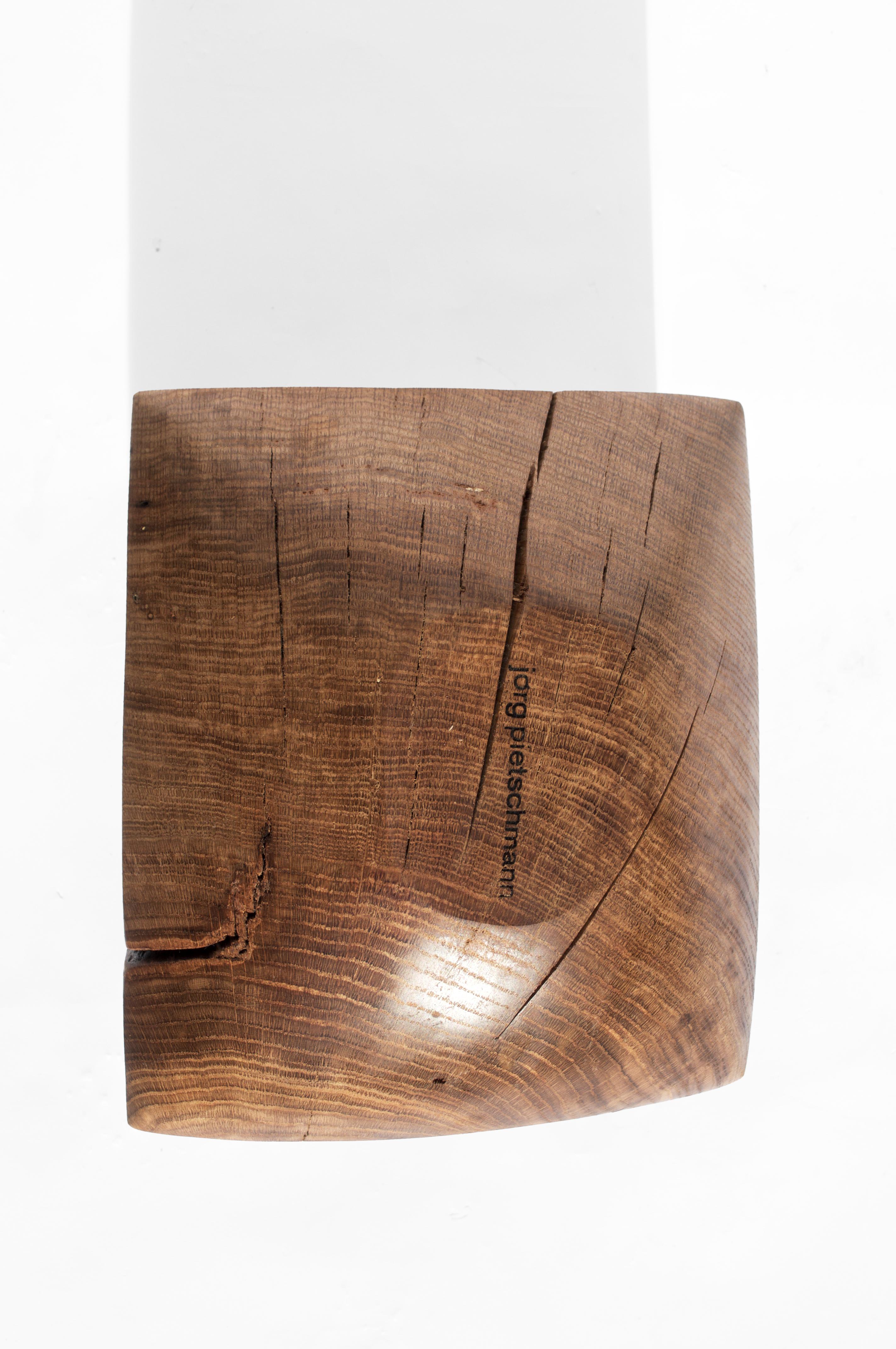 Contemporary V21184 Vessel in Natural Oak Wood by Jörg Pietschmann For Sale