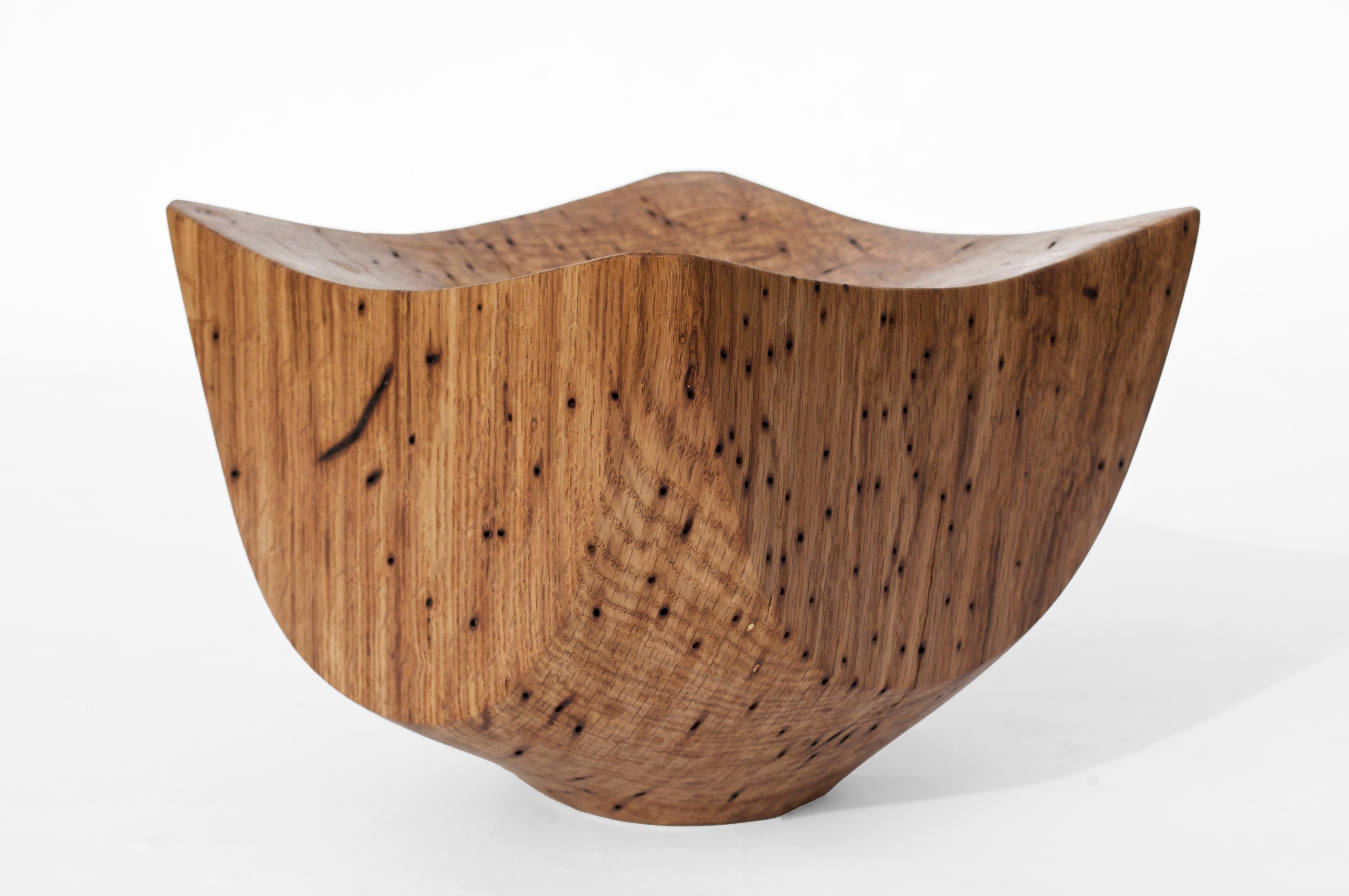 V21294 Vessel in Natural Oak Wood by Jörg Pietschmann For Sale 1