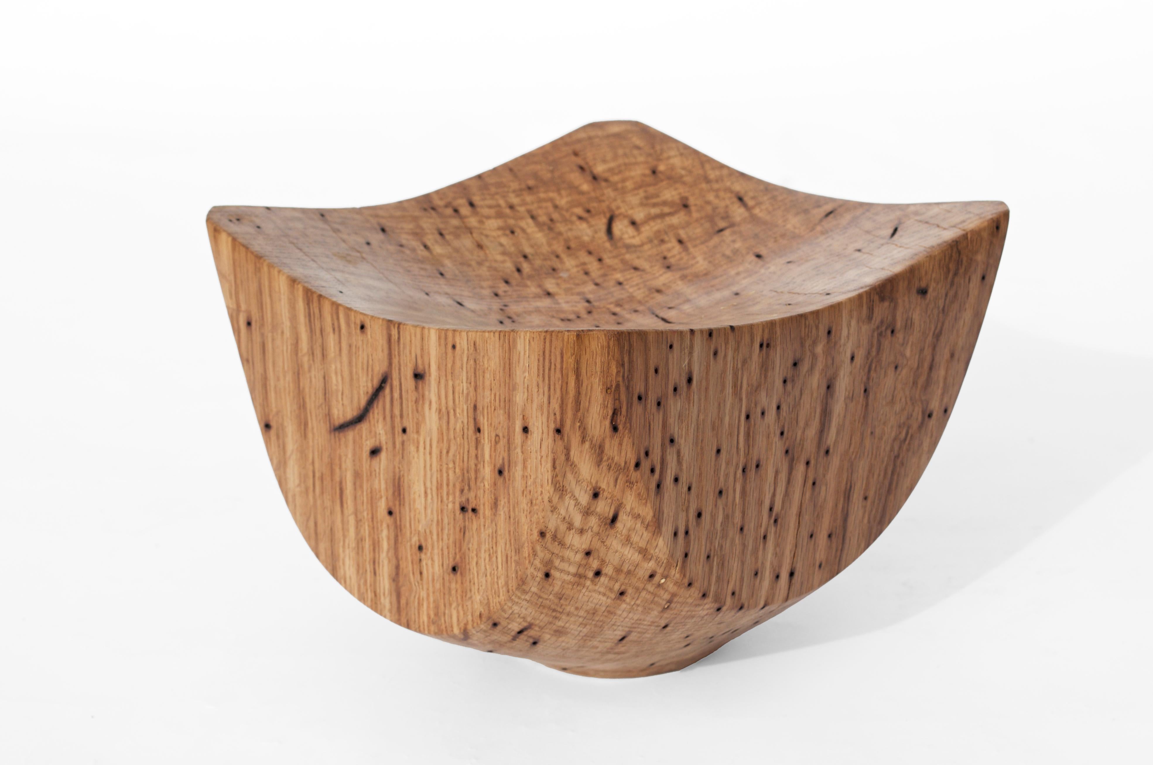V21294 Vessel in Natural Oak Wood by Jörg Pietschmann For Sale 2