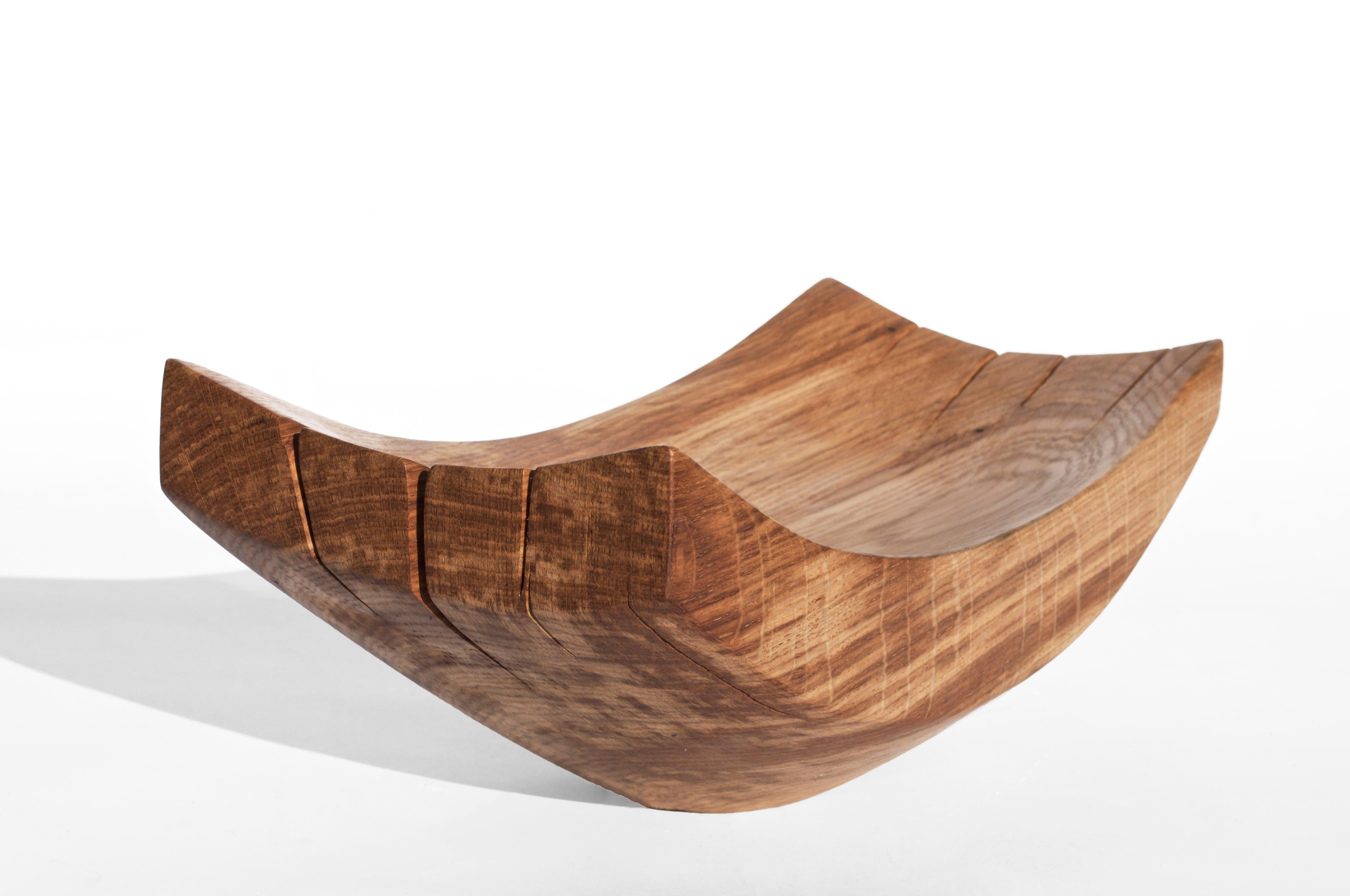 V21354 Vessel in Natural Oak Wood by Jörg Pietschmann For Sale 4