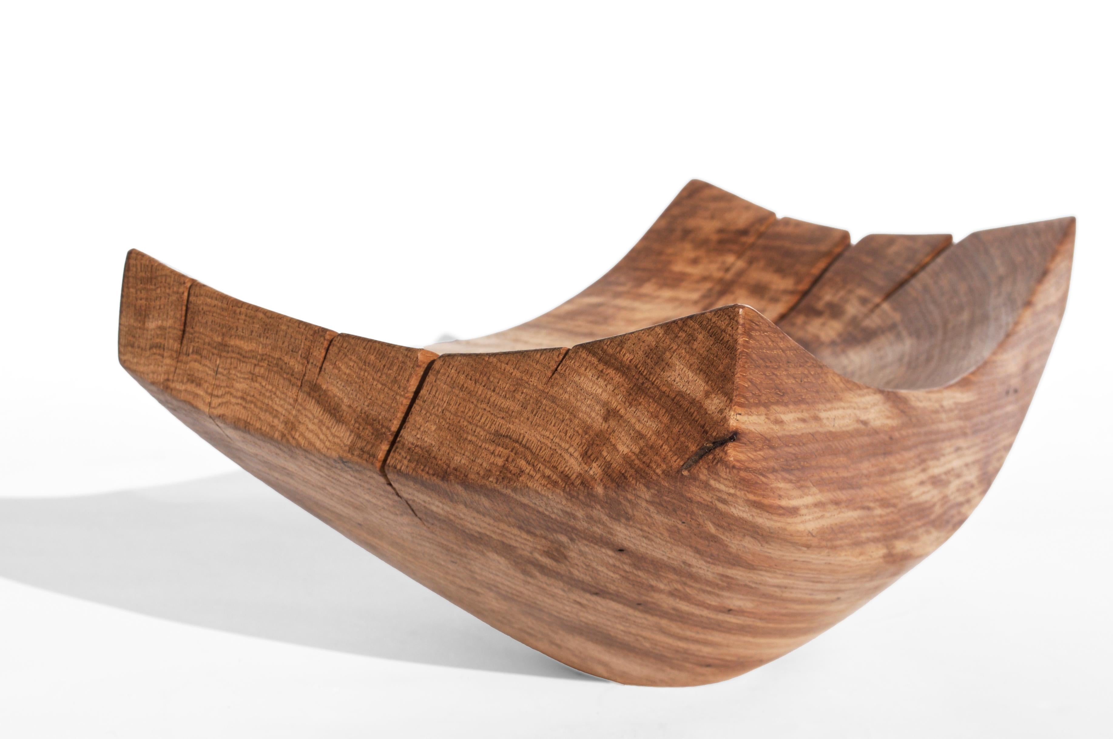 Contemporary V21354 Vessel in Natural Oak Wood by Jörg Pietschmann For Sale
