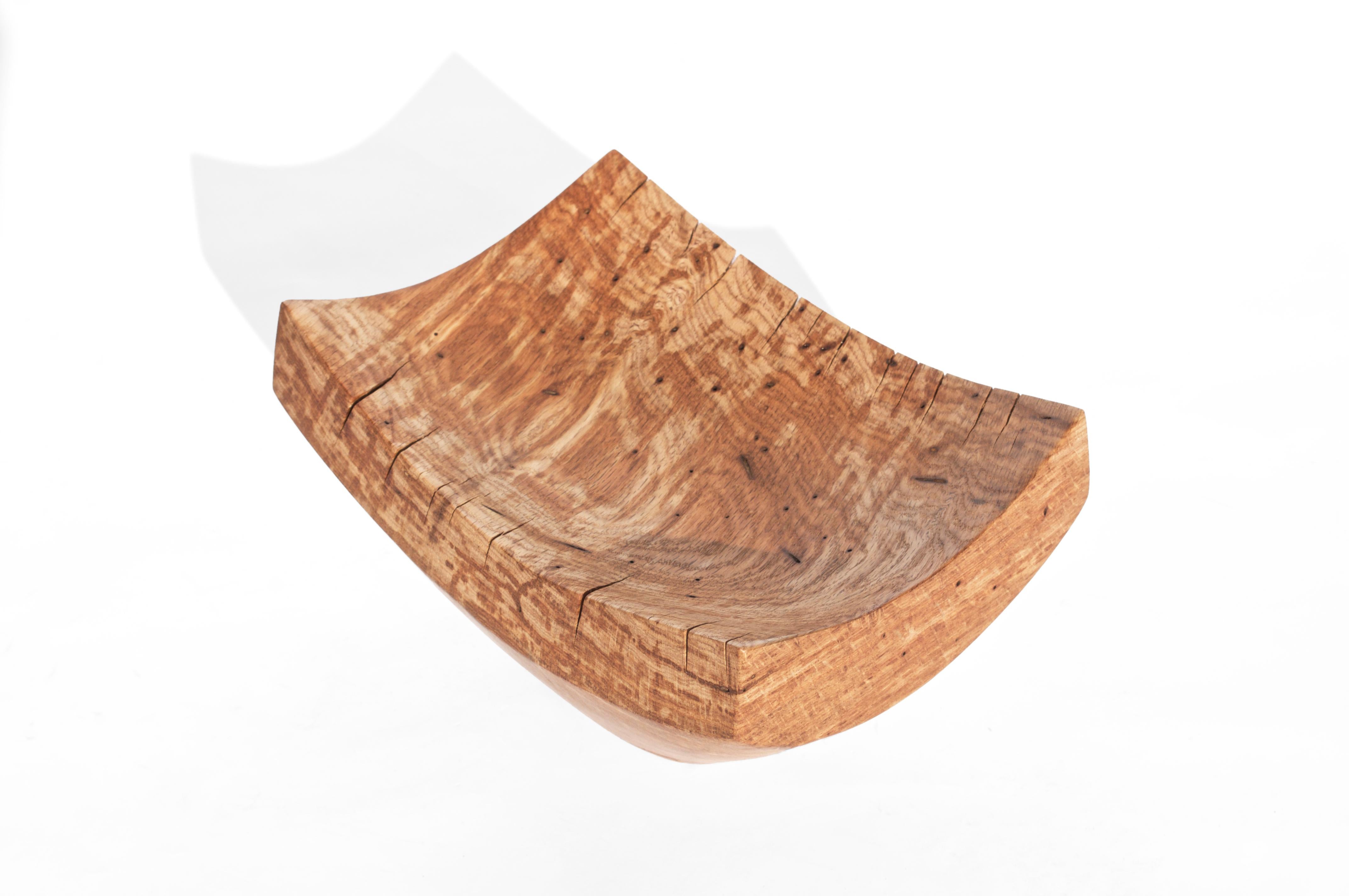 V21364 Vessel in Natural Oak Wood by Jörg Pietschmann In Excellent Condition For Sale In Geneve, CH