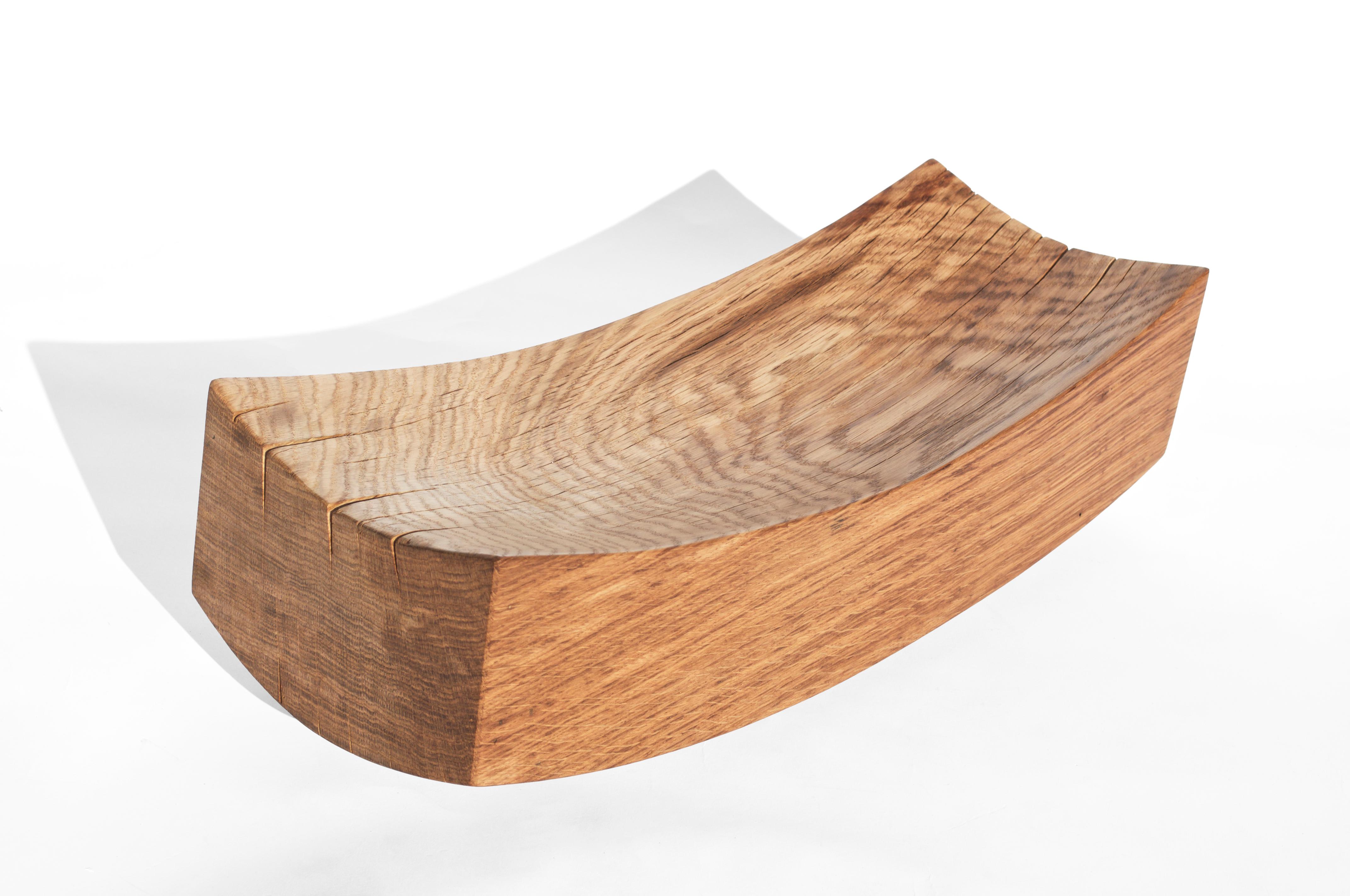 V21394 Vessel in Natural Oak Wood by Jörg Pietschmann For Sale 3