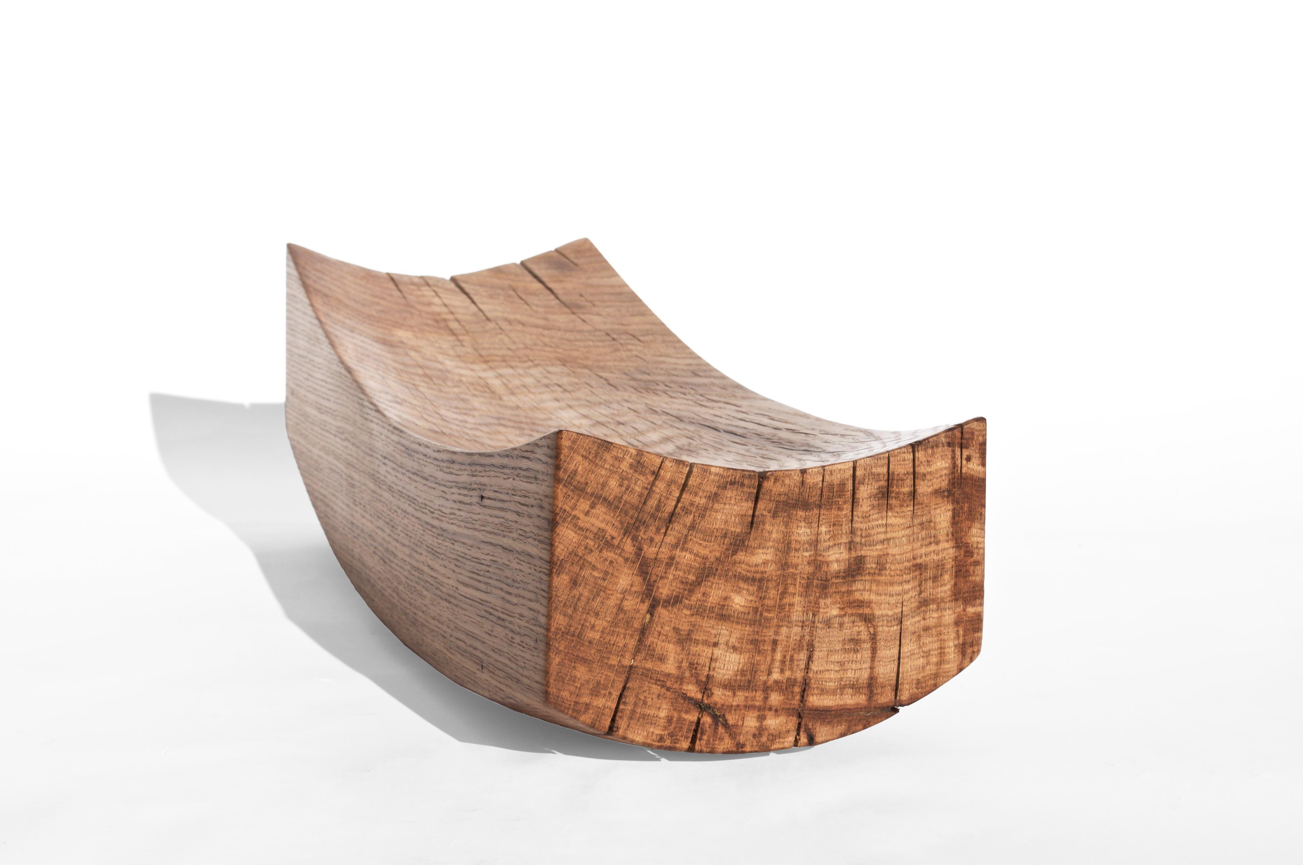 V21394 Vessel in Natural Oak Wood by Jörg Pietschmann For Sale 1