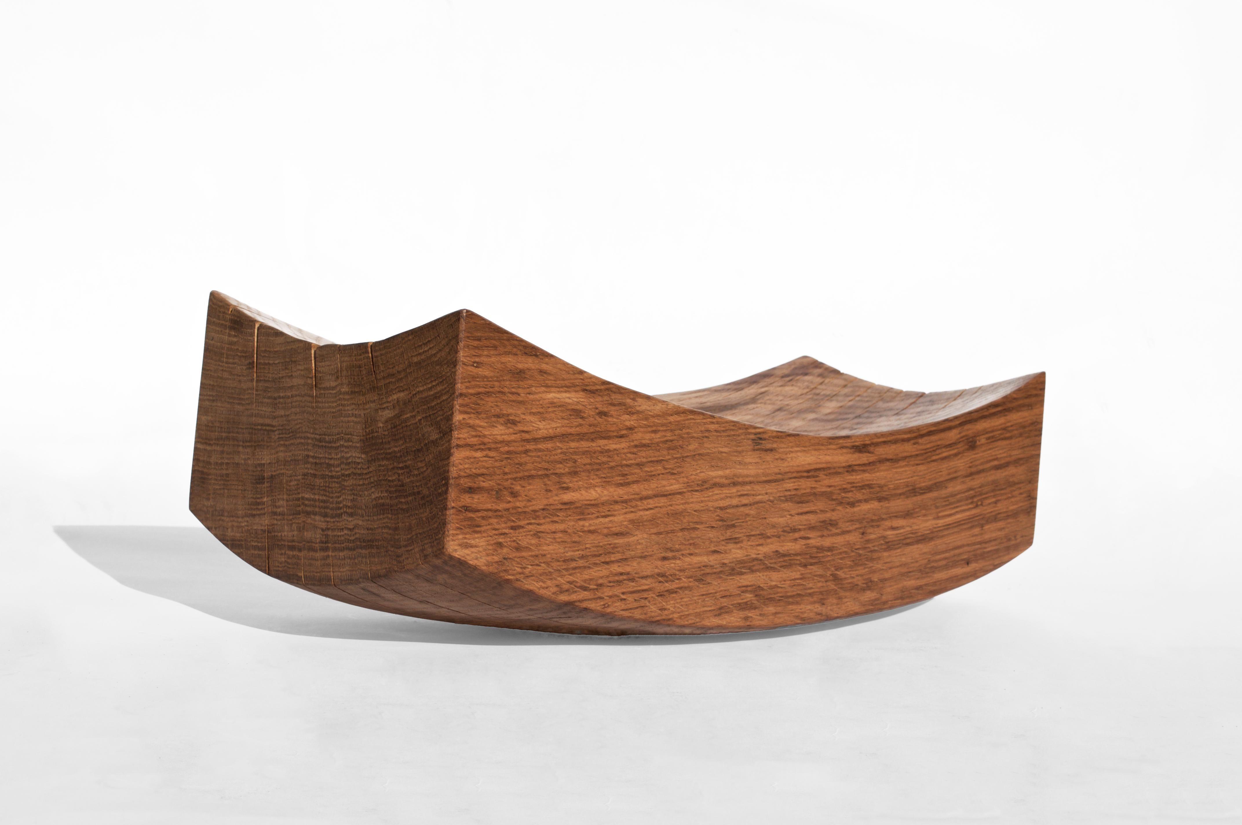 V21394 Vessel in Natural Oak Wood by Jörg Pietschmann For Sale 2