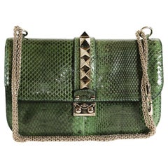 Va Va Voom Valentino Garavani Green Python Bag