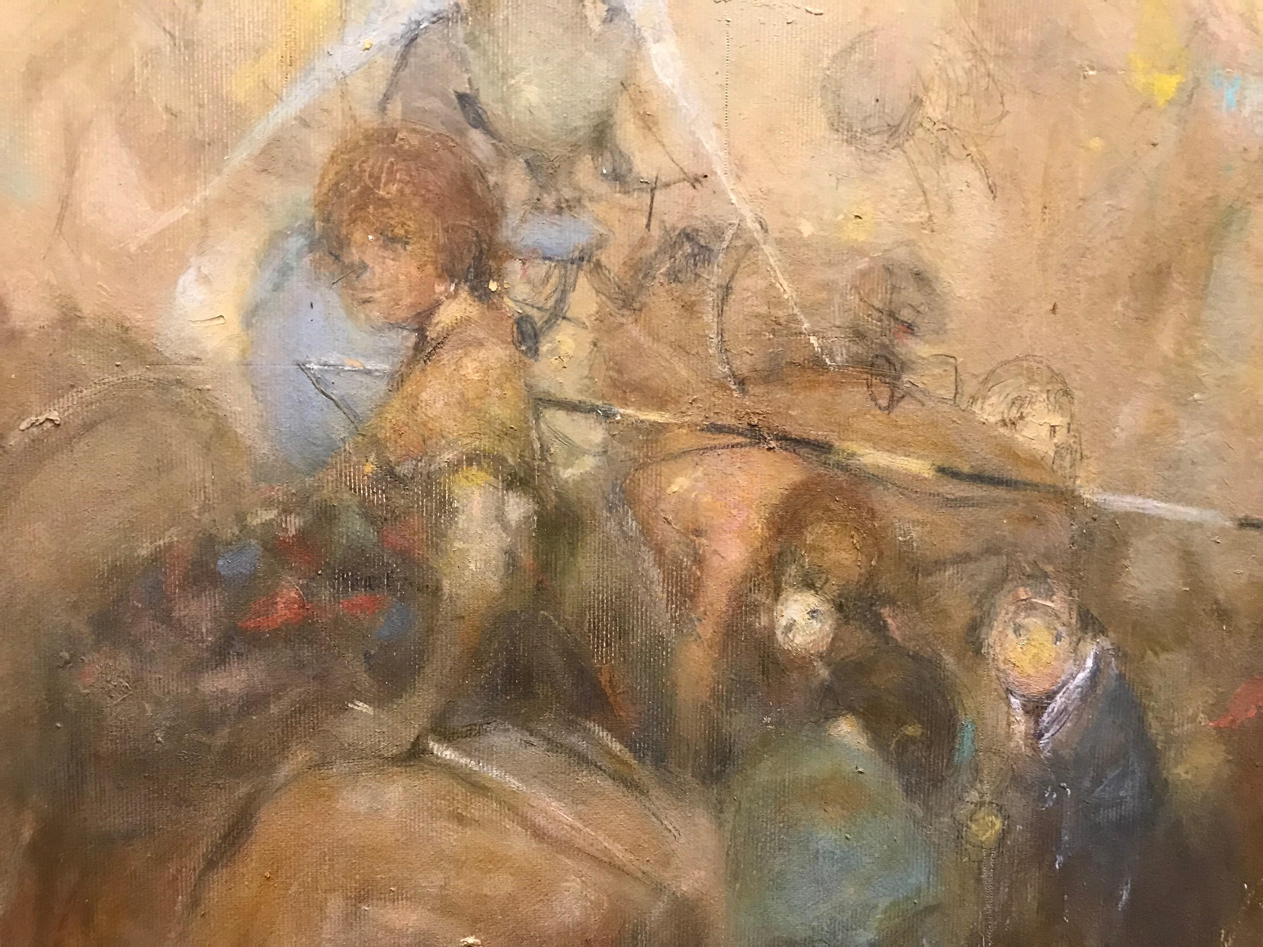 VACHAGAN NARAZYAN, Golden Victory- 35in x 33in, oil on canvas - Painting by Vachagan Narazyan