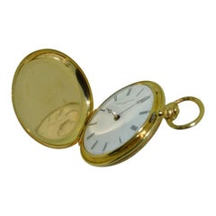 Vacheron 18 Karat Gold Keywind Hunters Case Pendant Watch with Original Key