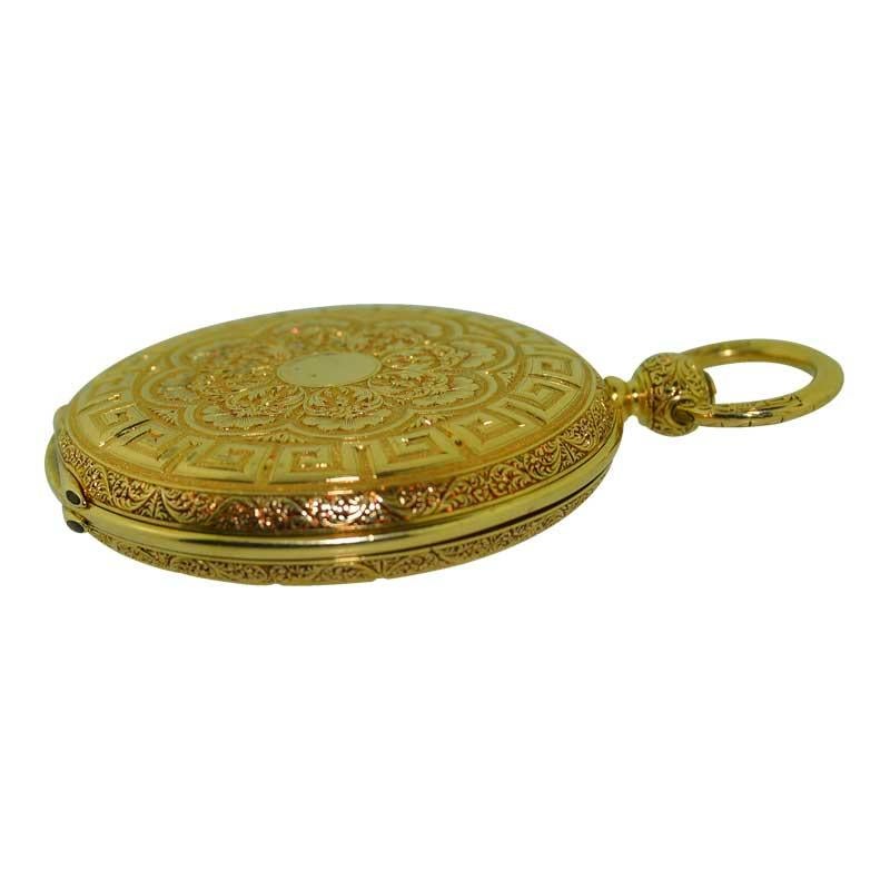 Vacheron 18 Karat Gold Keywind Hunters Case Anhänger Uhr mit Original Schlüssel 2