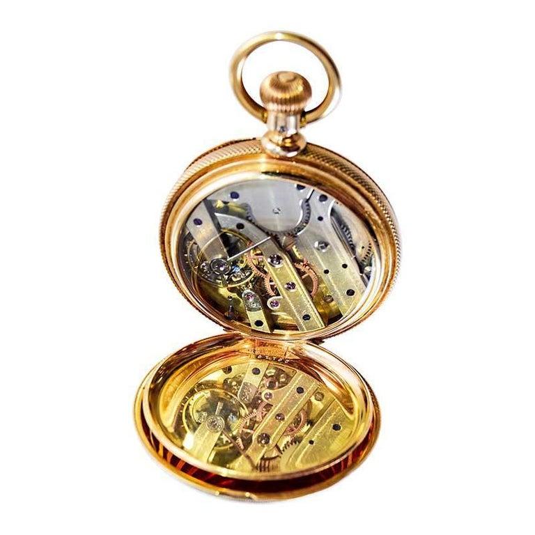 Vacheron and Constantin 18 Karat High Grade Handmade Pocket Watch circa 1900s For Sale 14