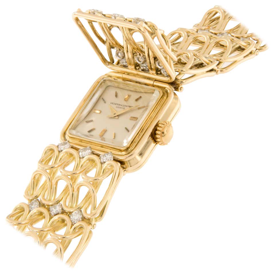 Vacheron and Constantin Lady's White Gold, Diamond Bracelet Watch at ...