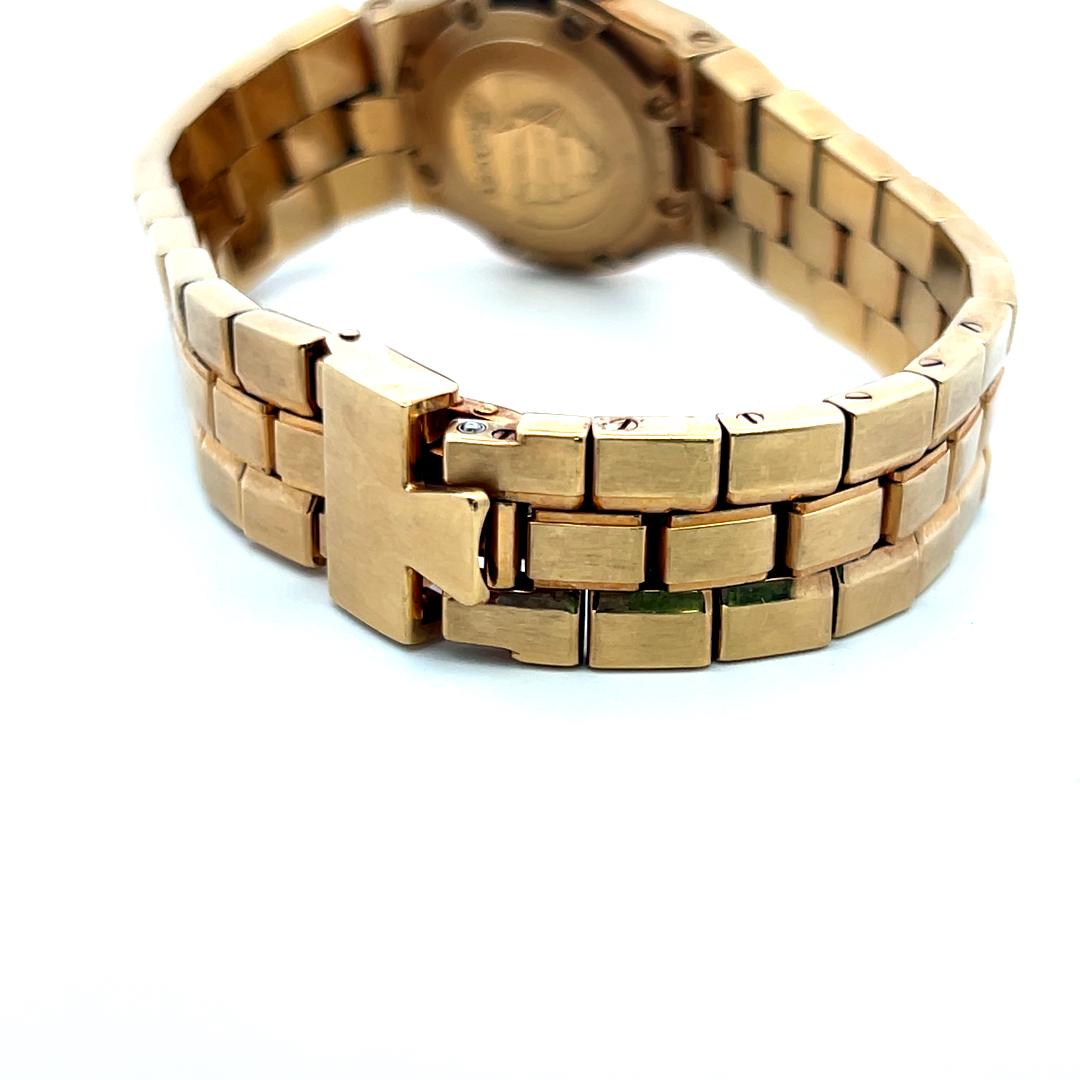 Vacheron Consta 0.32 Carat Round Diamond 18 Karat Yellow Gold Wrist Watch For Sale 9
