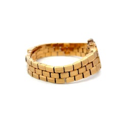 Vacheron Consta 0.32 Carat Round Diamond 18 Karat Yellow Gold Wrist Watch