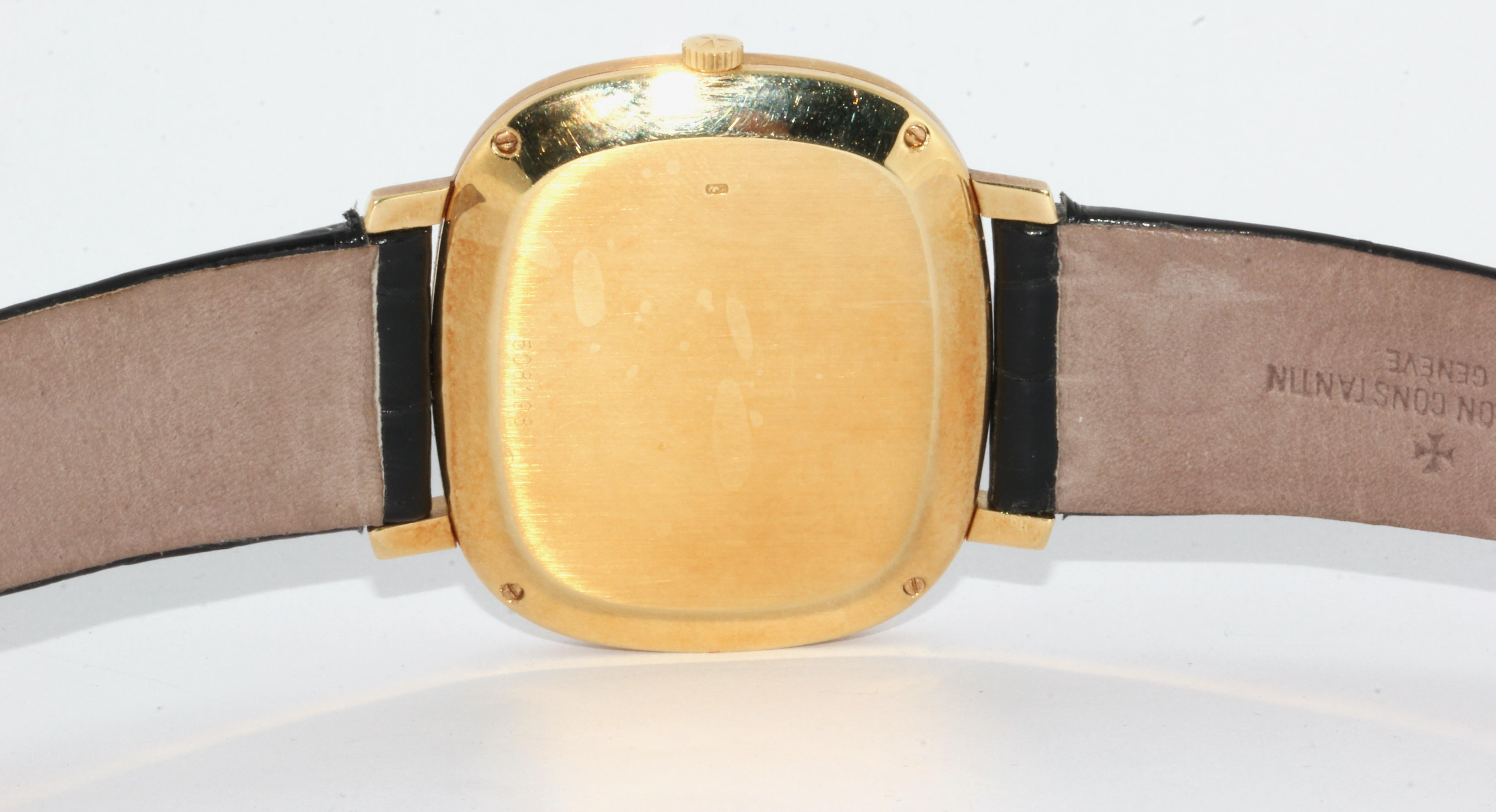 Vacheron Constantin 18 Karat Gold Vintage TV-Raumteiler-Armbanduhr mit Originalverpackung 3