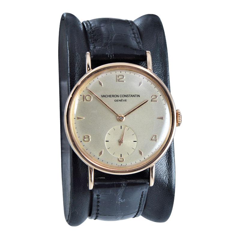 1940s vacheron & constantin 18k solid rose gold manual wind men’s watch