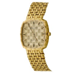 Vacheron Constantin 18 Karat Yellow Gold Basket Weave Watch