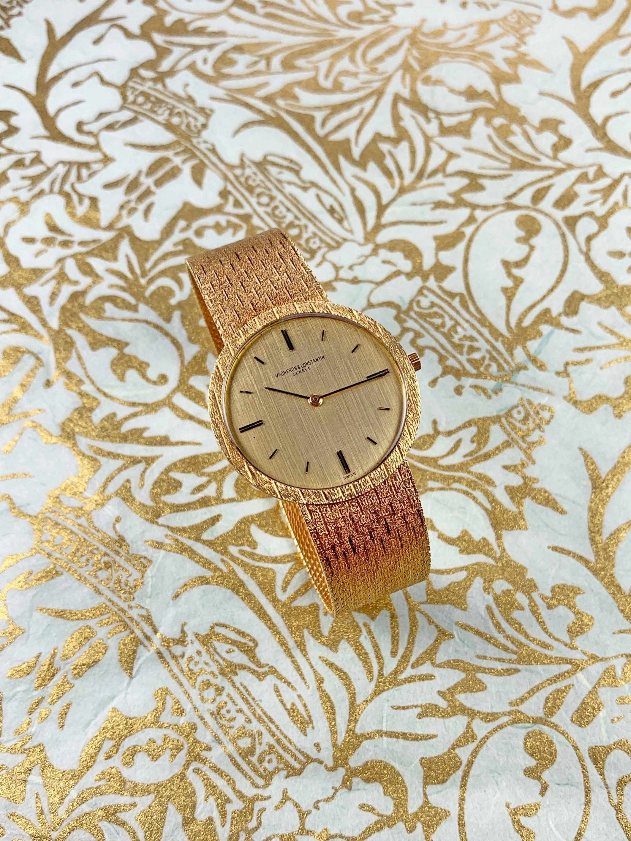 Vacheron Constantin 18 Karat Yellow Gold Ultra Thin Manual Wind Watch, 1960s For Sale 7