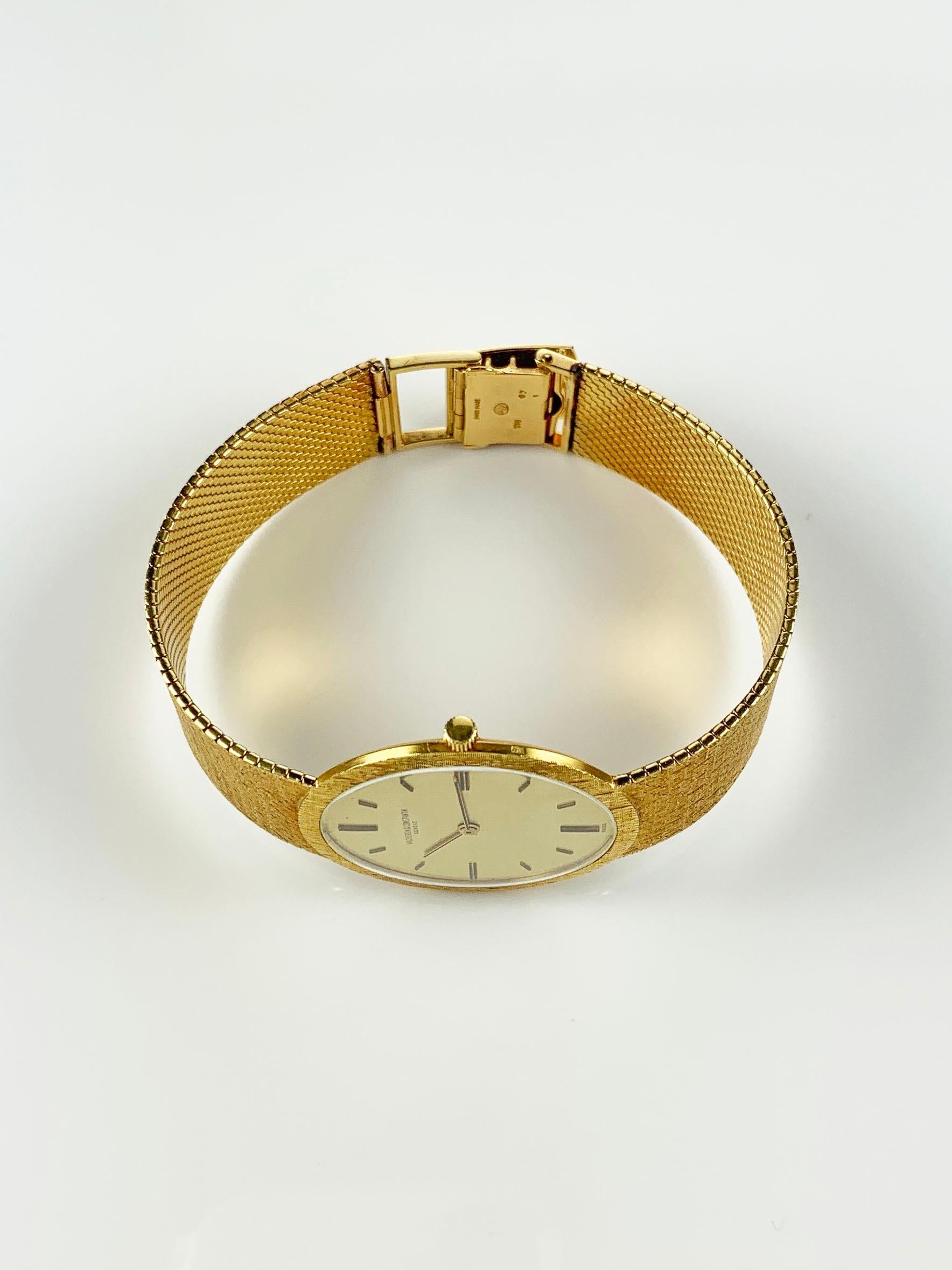 Vacheron Constantin 18 Karat Yellow Gold Ultra Thin Manual Wind Watch, 1960s For Sale 5