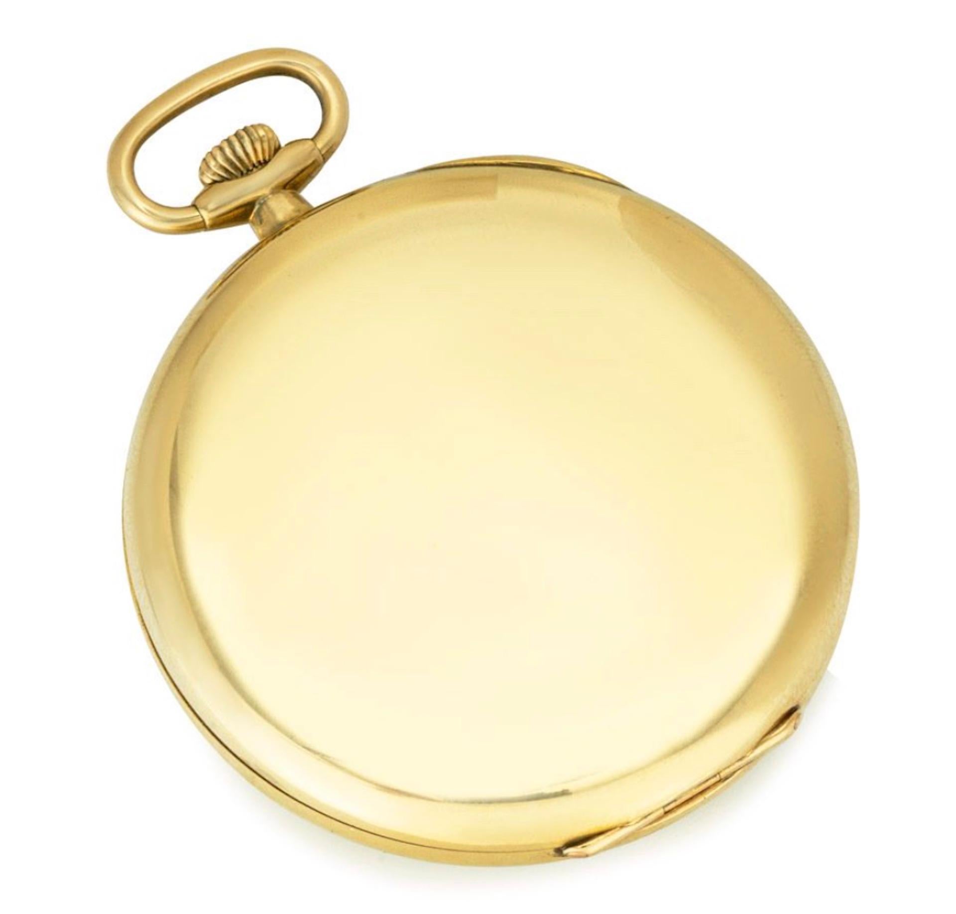Vacheron Constantin 18ct Yellow Gold Keyless Lever Dress Pocket Watch, C1920s In Excellent Condition In London, GB