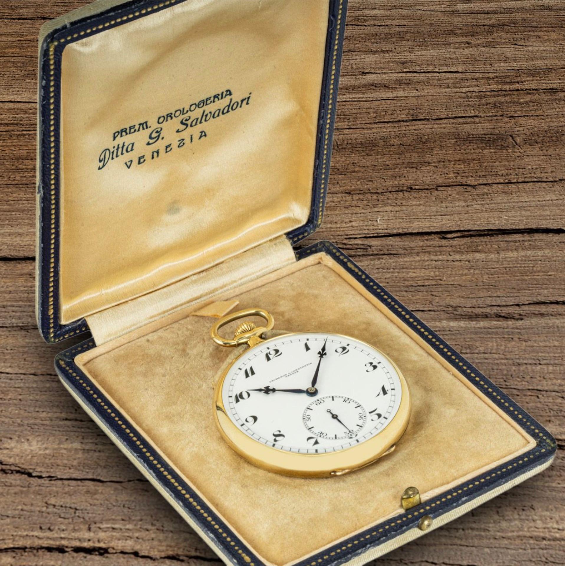 Men's Vacheron Constantin 18ct Yellow Gold Keyless Lever Dress Pocket Watch, C1920s