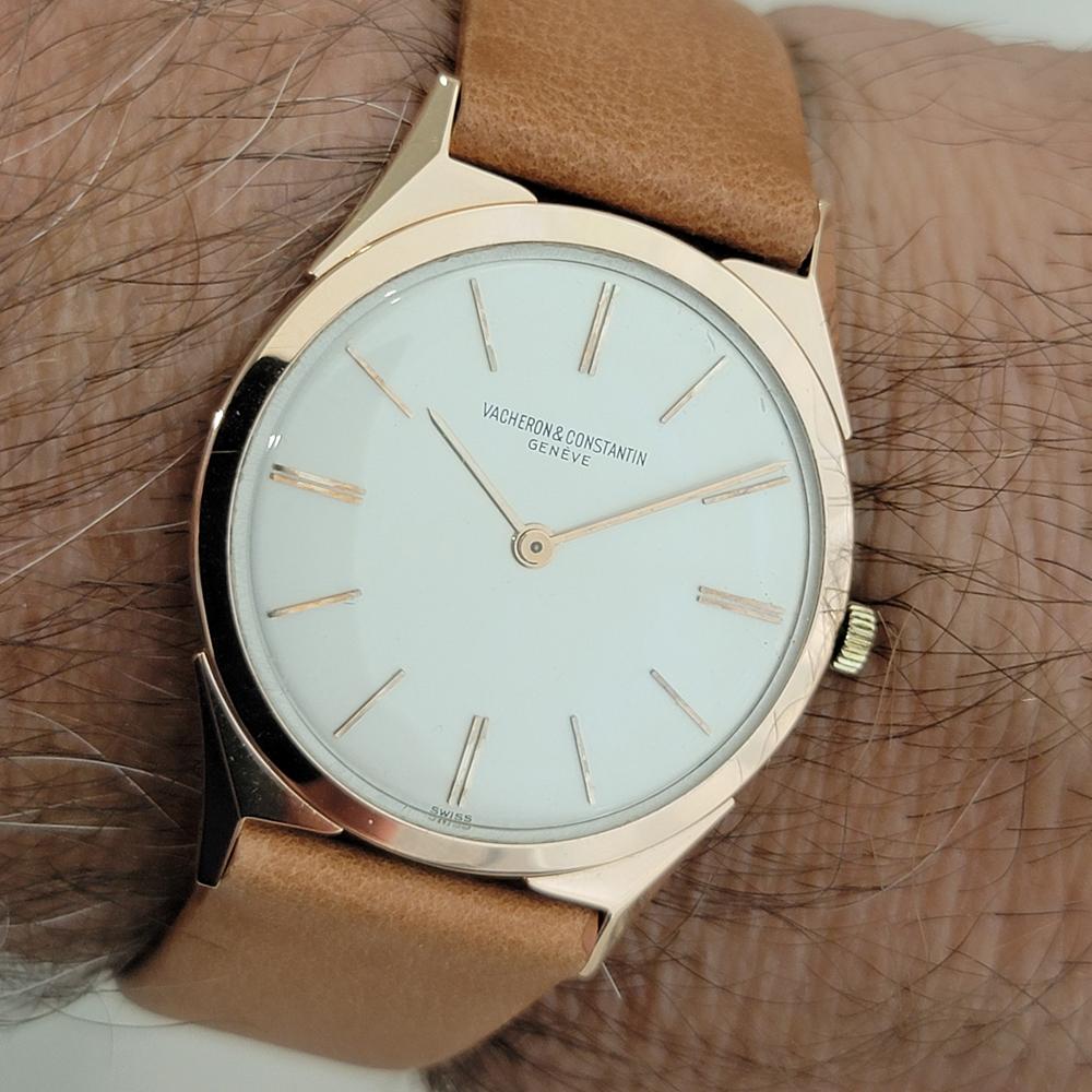 Vacheron & Constantin 18k Rose Gold 32mm 1950 Mens Ultra Thin Manual Wind RA633 in vendita 9